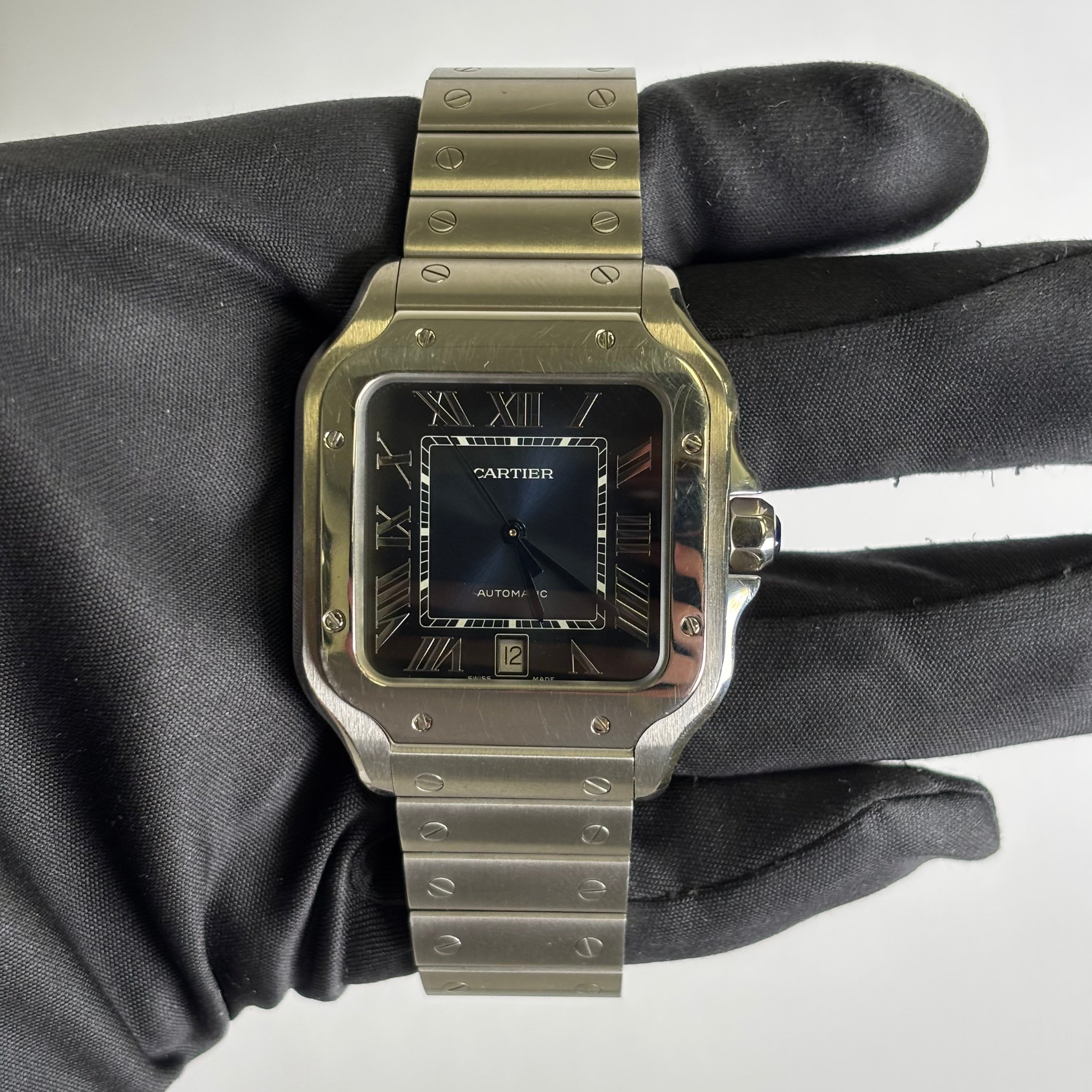 Cartier Santos 40mm Blue Dial Watch Ref# WSSA0018 - Happy Jewelers Fine Jewelry Lifetime Warranty