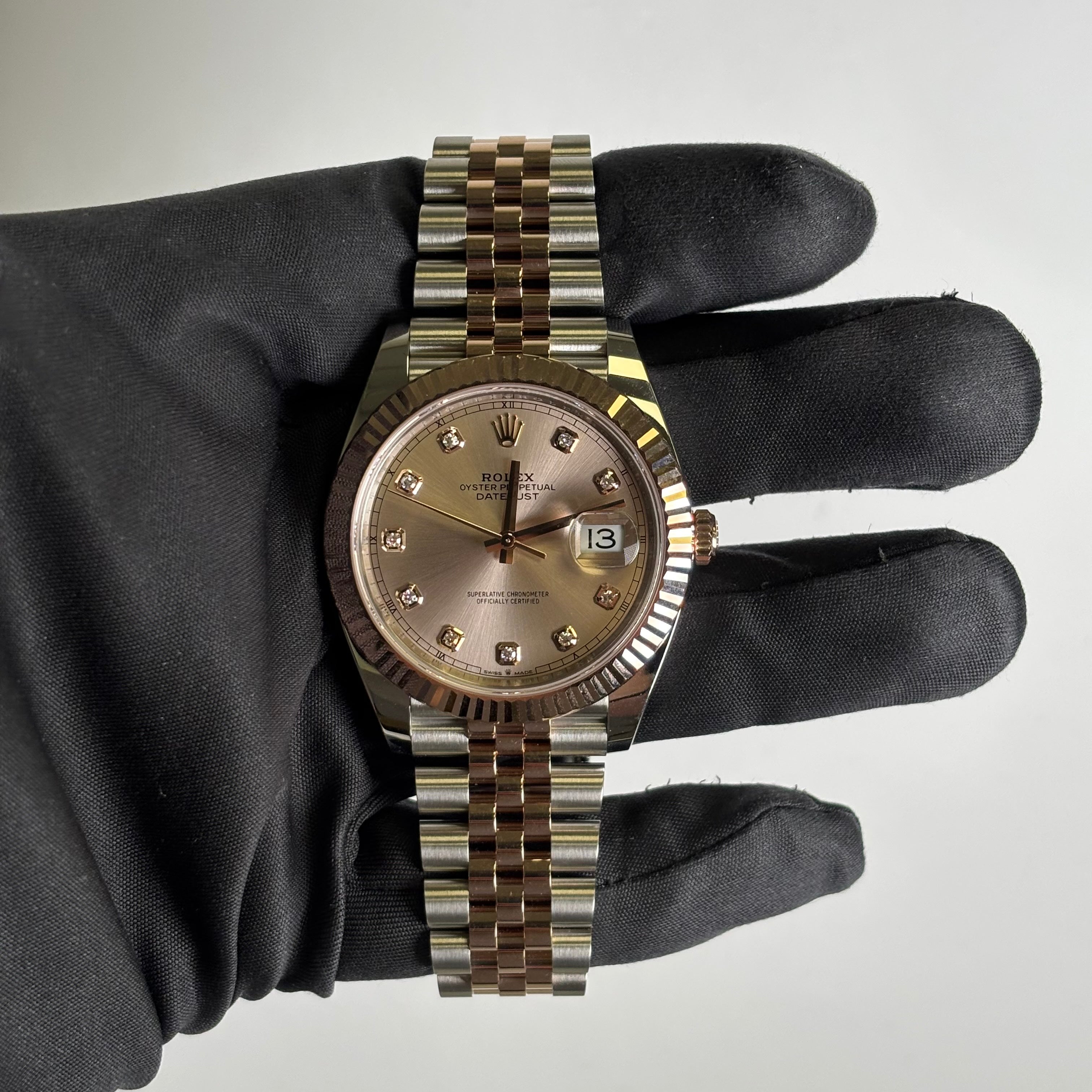 Rolex Datejust 41mm Pink Dial Watch Ref# 126331 - Happy Jewelers Fine Jewelry Lifetime Warranty