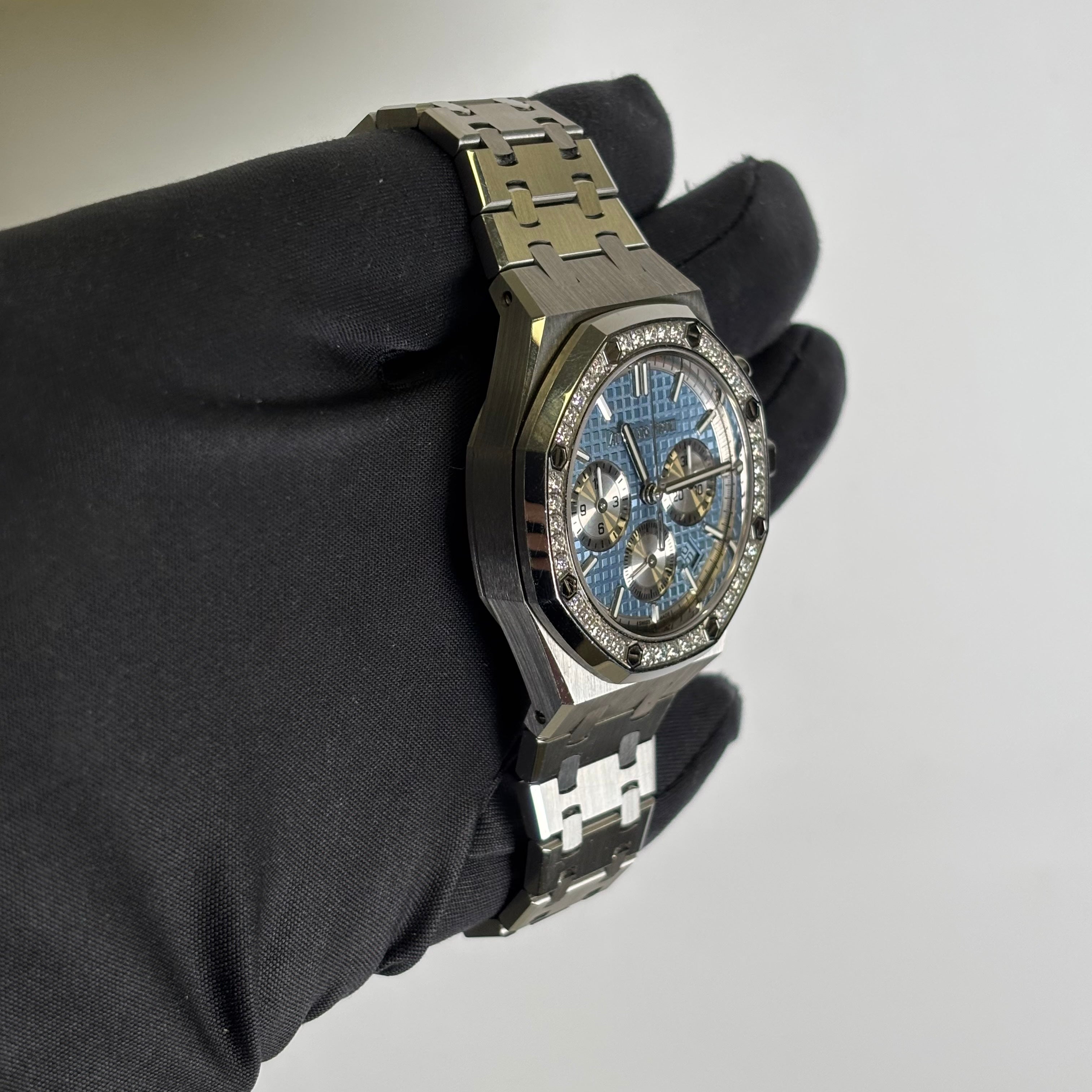 Audemars Piguet Royal Oak Blue Dial Watch Ref# 26715ST.ZZ.1356ST.01 - Happy Jewelers Fine Jewelry Lifetime Warranty