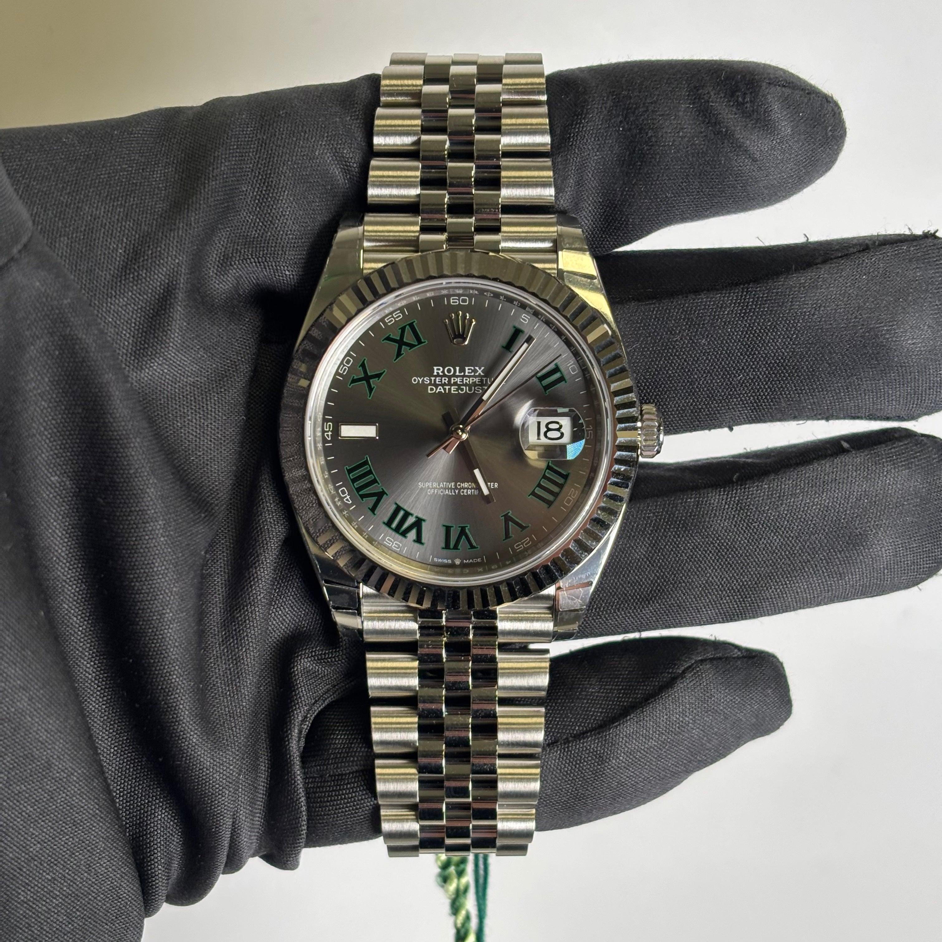 Rolex Datejust 41mm Wimbledon Dial Watch Ref# 126334 - Happy Jewelers Fine Jewelry Lifetime Warranty