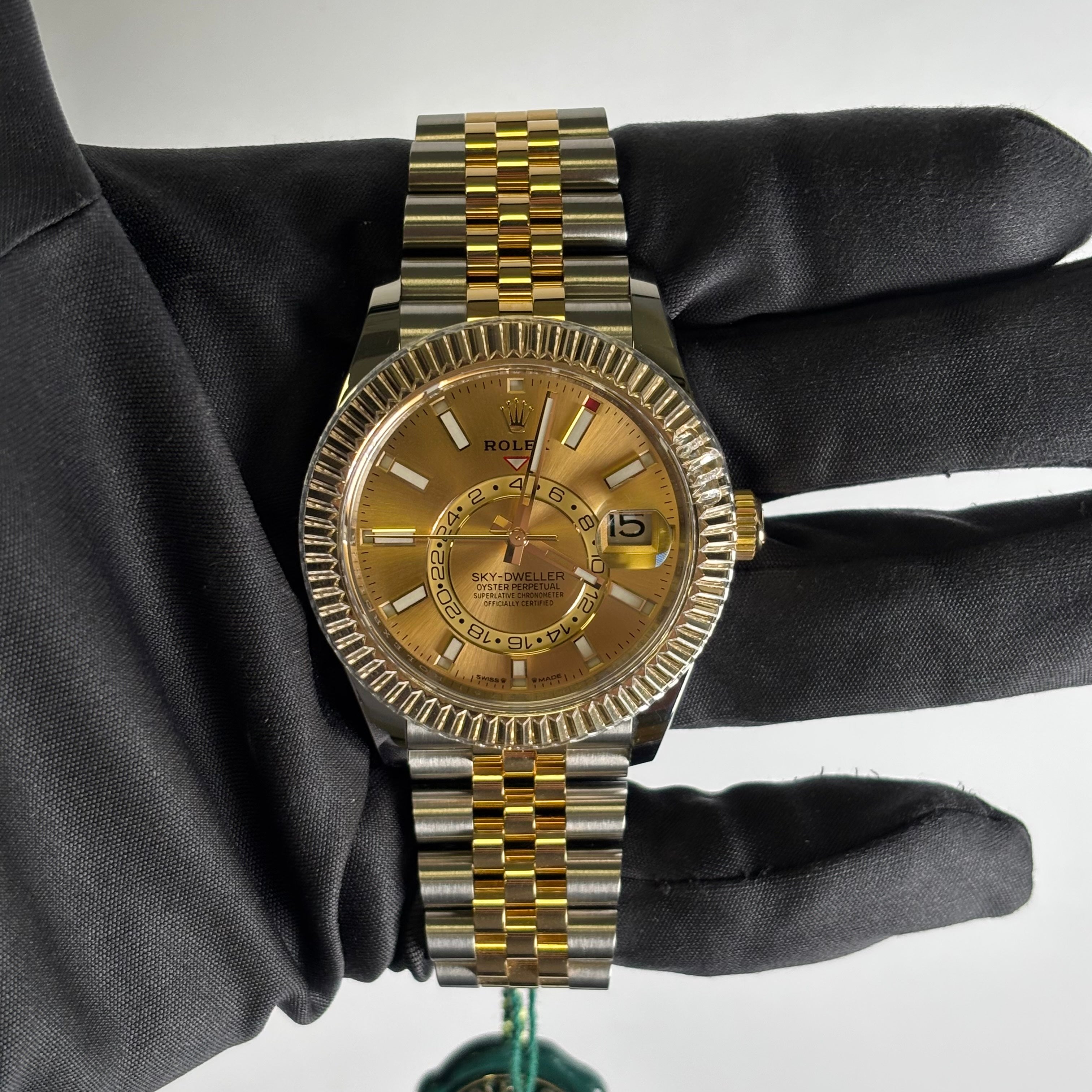 Rolex Sky-Dweller 42mm Champagne Dial Watch Ref# 336933 - Happy Jewelers Fine Jewelry Lifetime Warranty