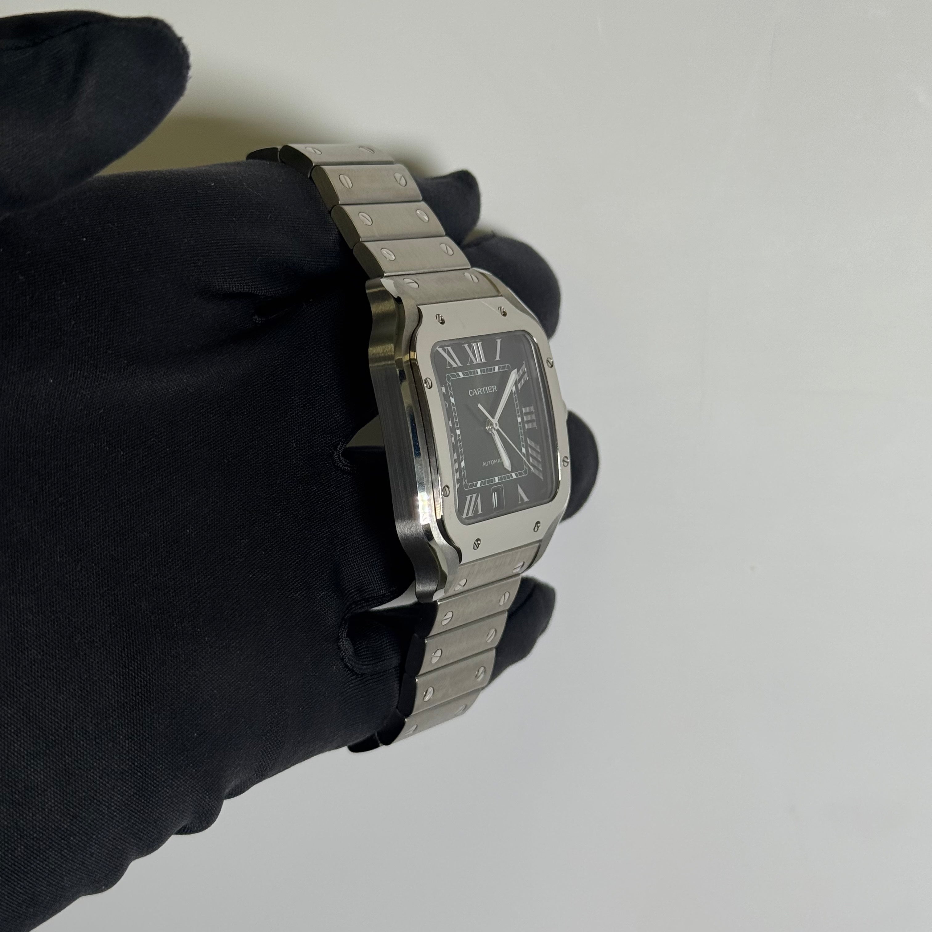 Cartier Santos 39.8mm Green Dial Watch Ref# WSSA0062 - Happy Jewelers Fine Jewelry Lifetime Warranty