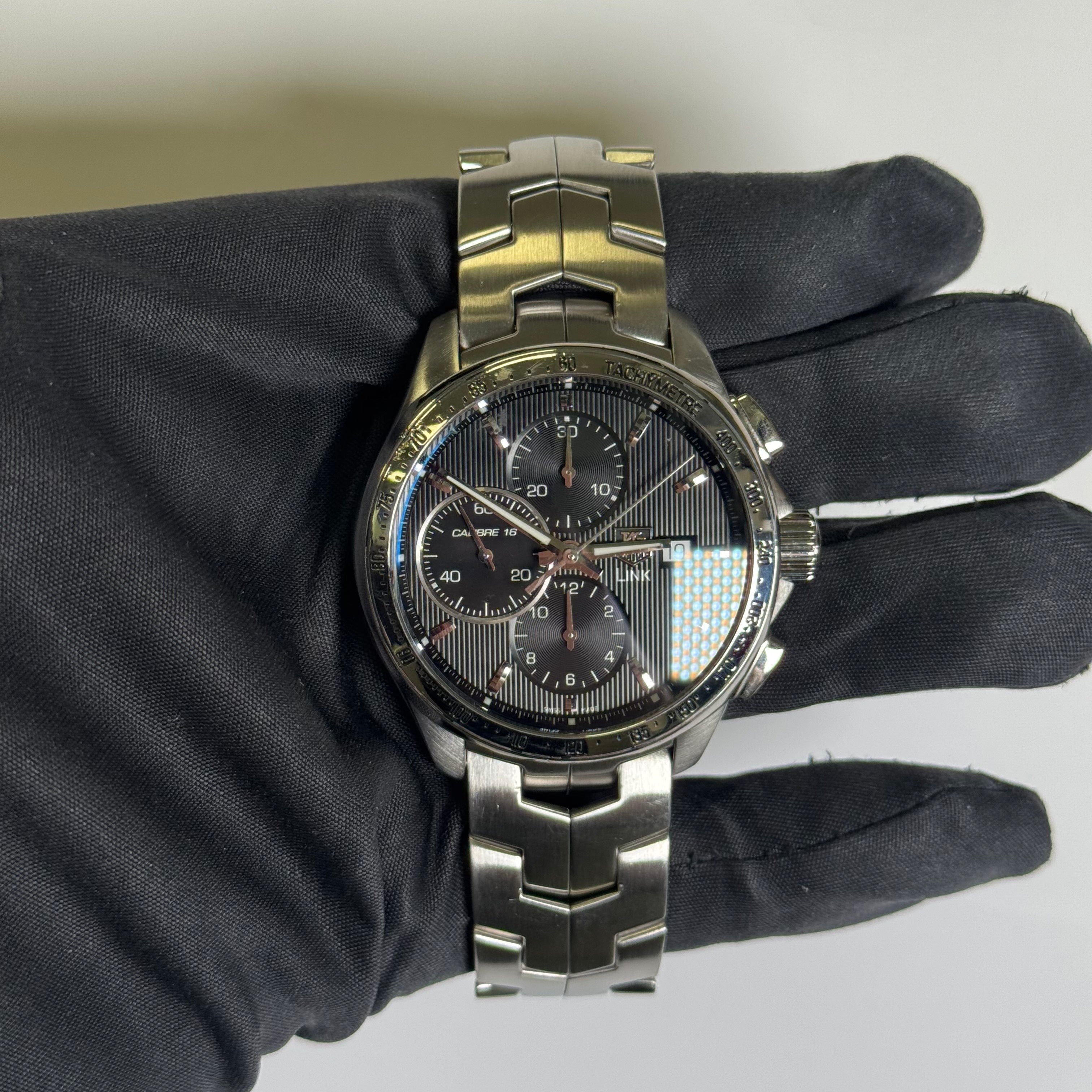 Tag Heuer Link 43mm Black Dial Watch Ref# CAT2010 - Happy Jewelers Fine Jewelry Lifetime Warranty