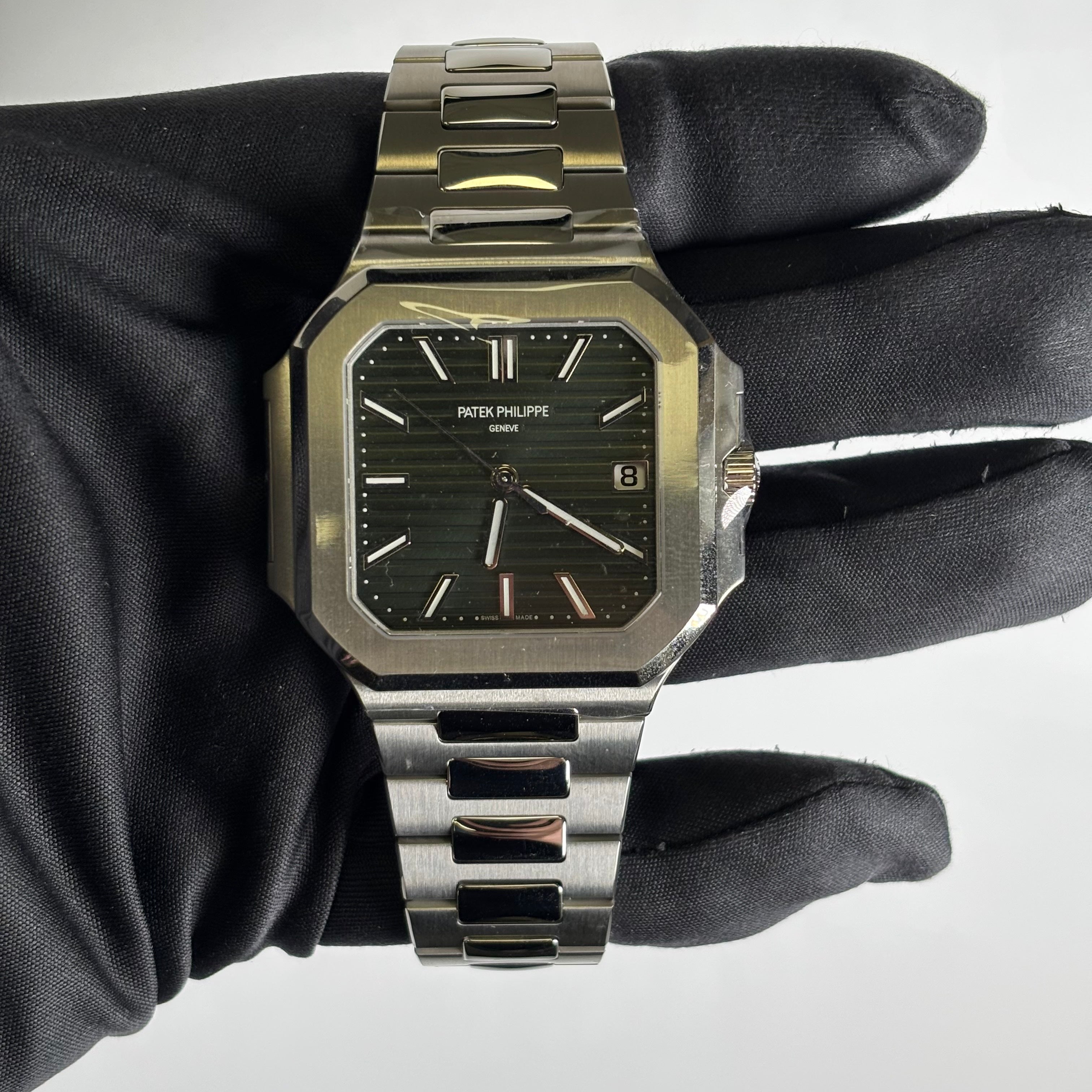 Patek Philippe Cubitus 45mm Green Stick Dial Watch Ref# 5821/1A-001 - Happy Jewelers Fine Jewelry Lifetime Warranty