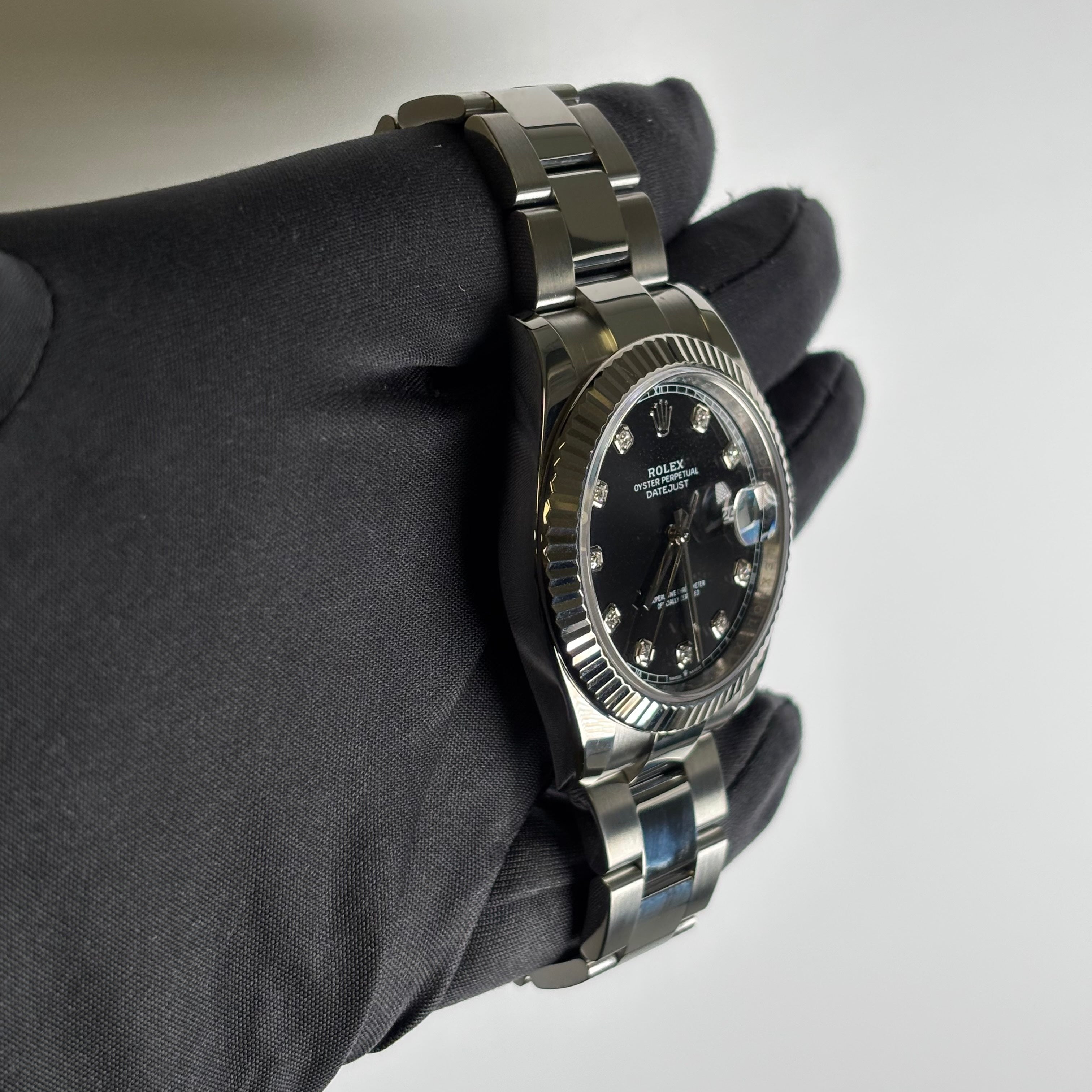 Rolex Datejust 41mm Black Dial Watch Ref# 126334 - Happy Jewelers Fine Jewelry Lifetime Warranty
