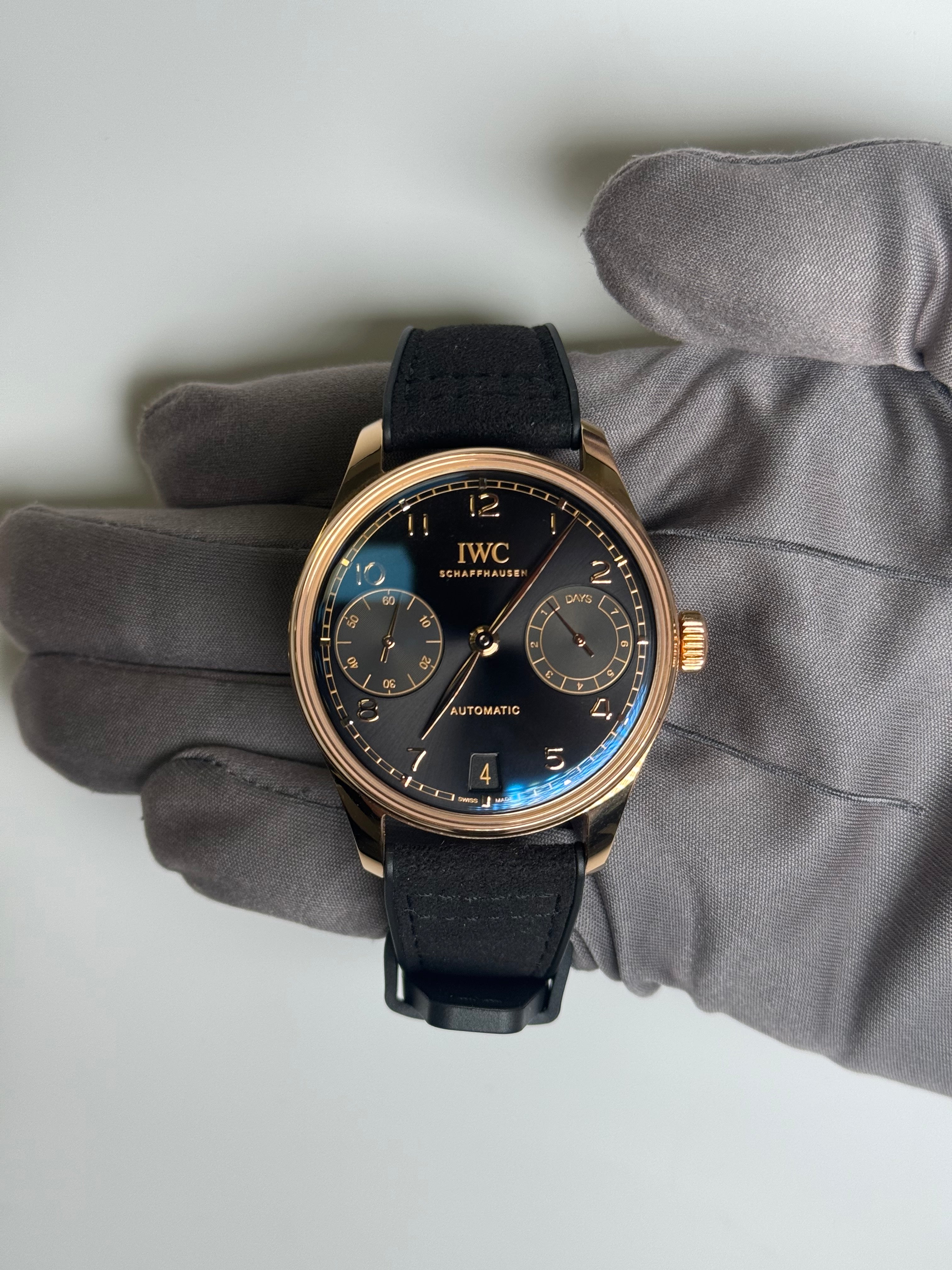 IWC Portugieser 42mm Black Dial Watch Ref# IW546305 - Happy Jewelers Fine Jewelry Lifetime Warranty