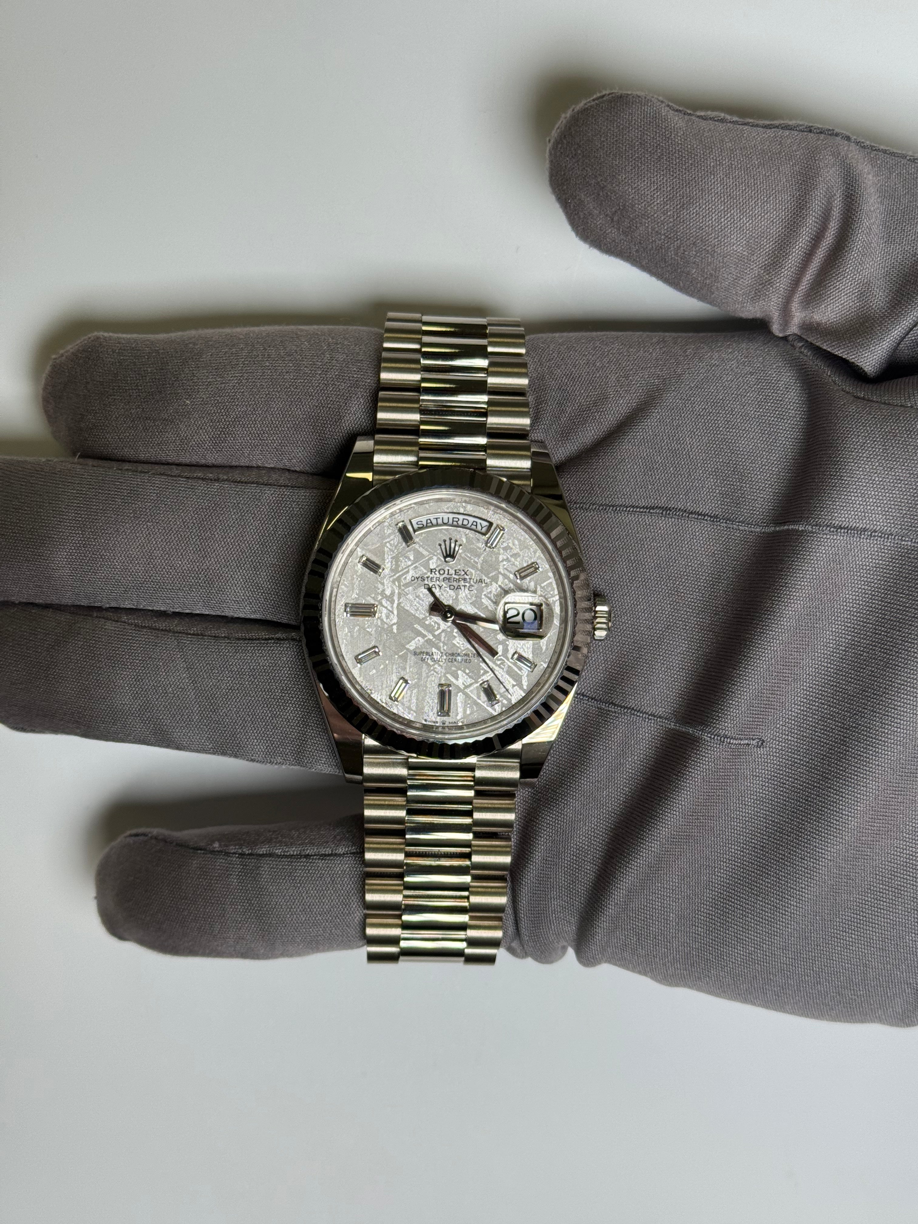Rolex Day-Date 40mm Meteorite Dial Watch Ref# 228239 - Happy Jewelers Fine Jewelry Lifetime Warranty