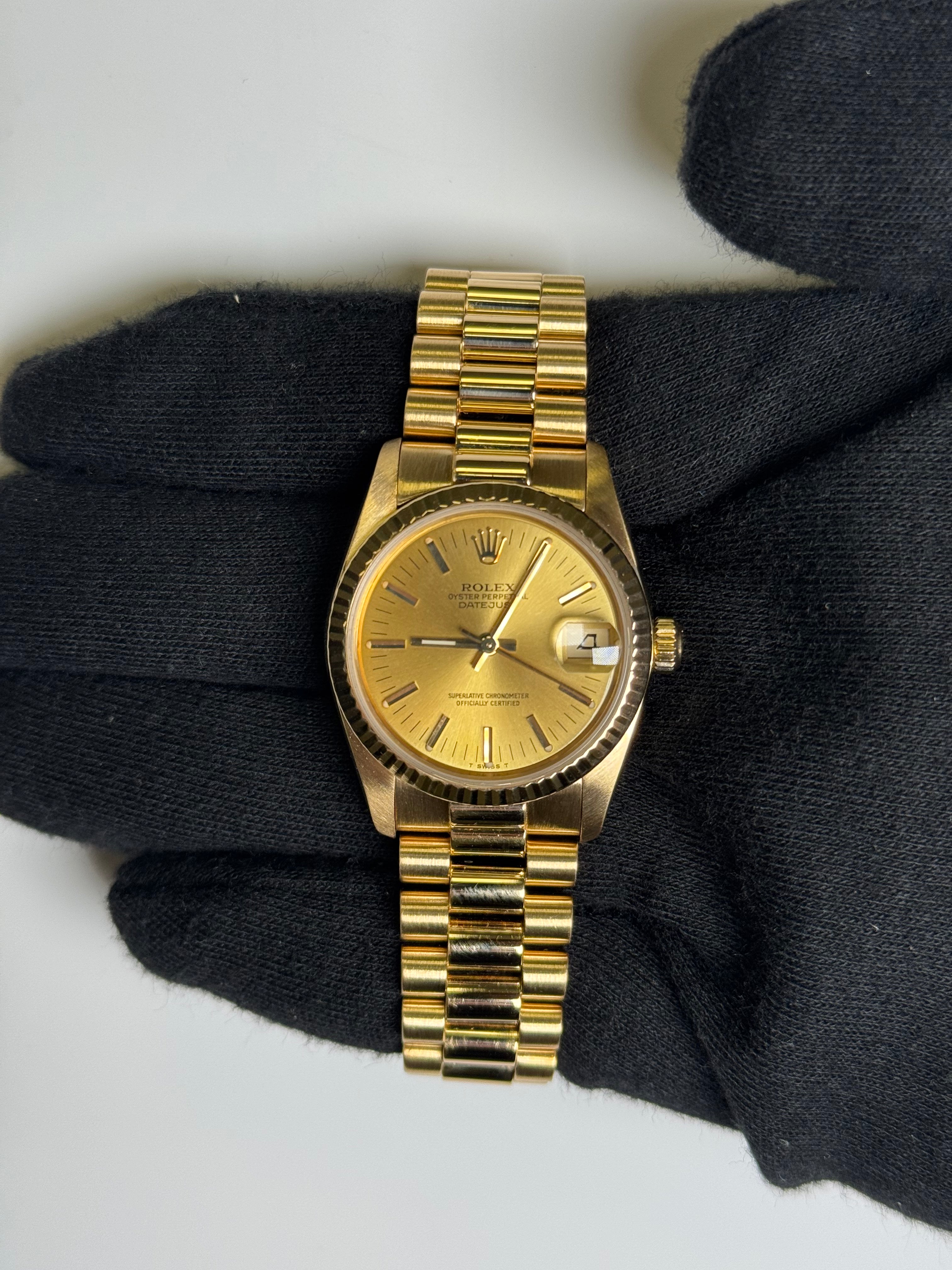Rolex Datejust 31mm Champagne Dial Watch Ref# 68278 - Happy Jewelers Fine Jewelry Lifetime Warranty
