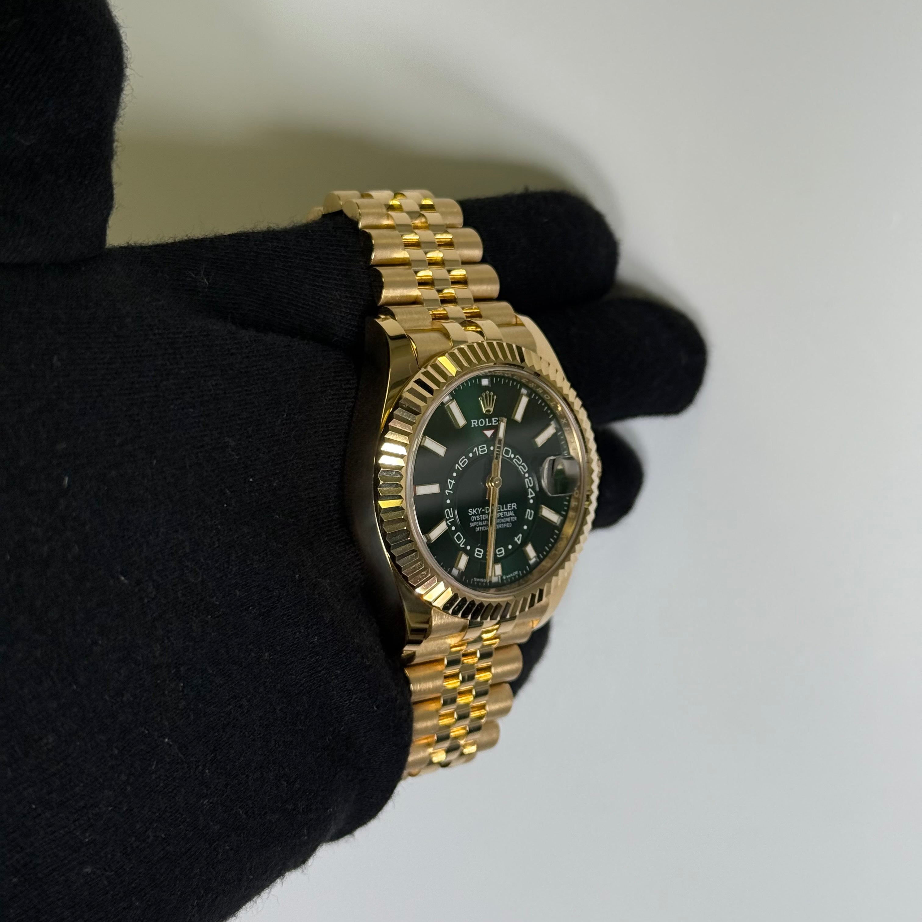 Rolex Sky-Dweller 42mm Green Dial Watch Ref# 336938 - Happy Jewelers Fine Jewelry Lifetime Warranty