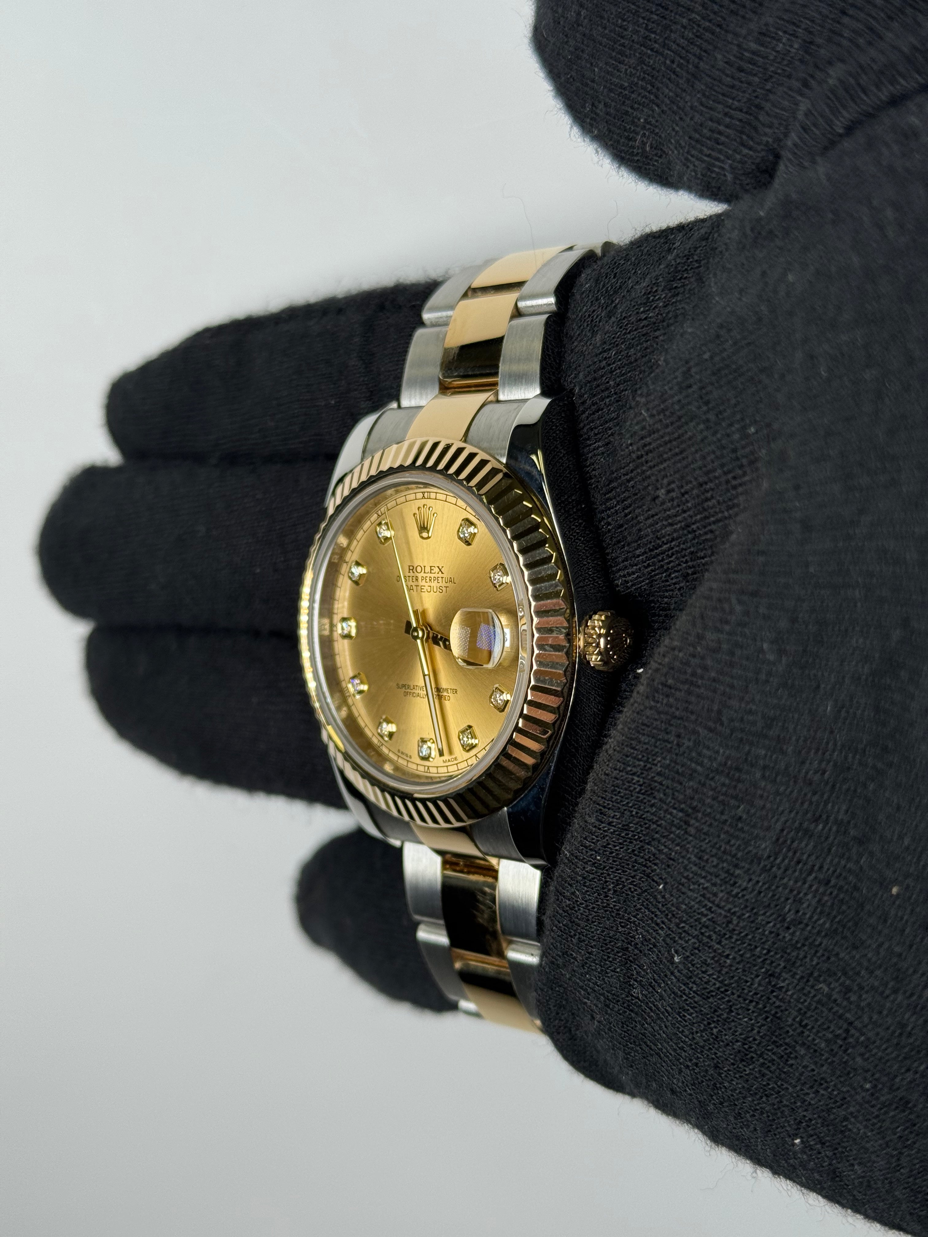 Rolex Datejust 41mm Champagne Dial Watch Ref# 116333 - Happy Jewelers Fine Jewelry Lifetime Warranty