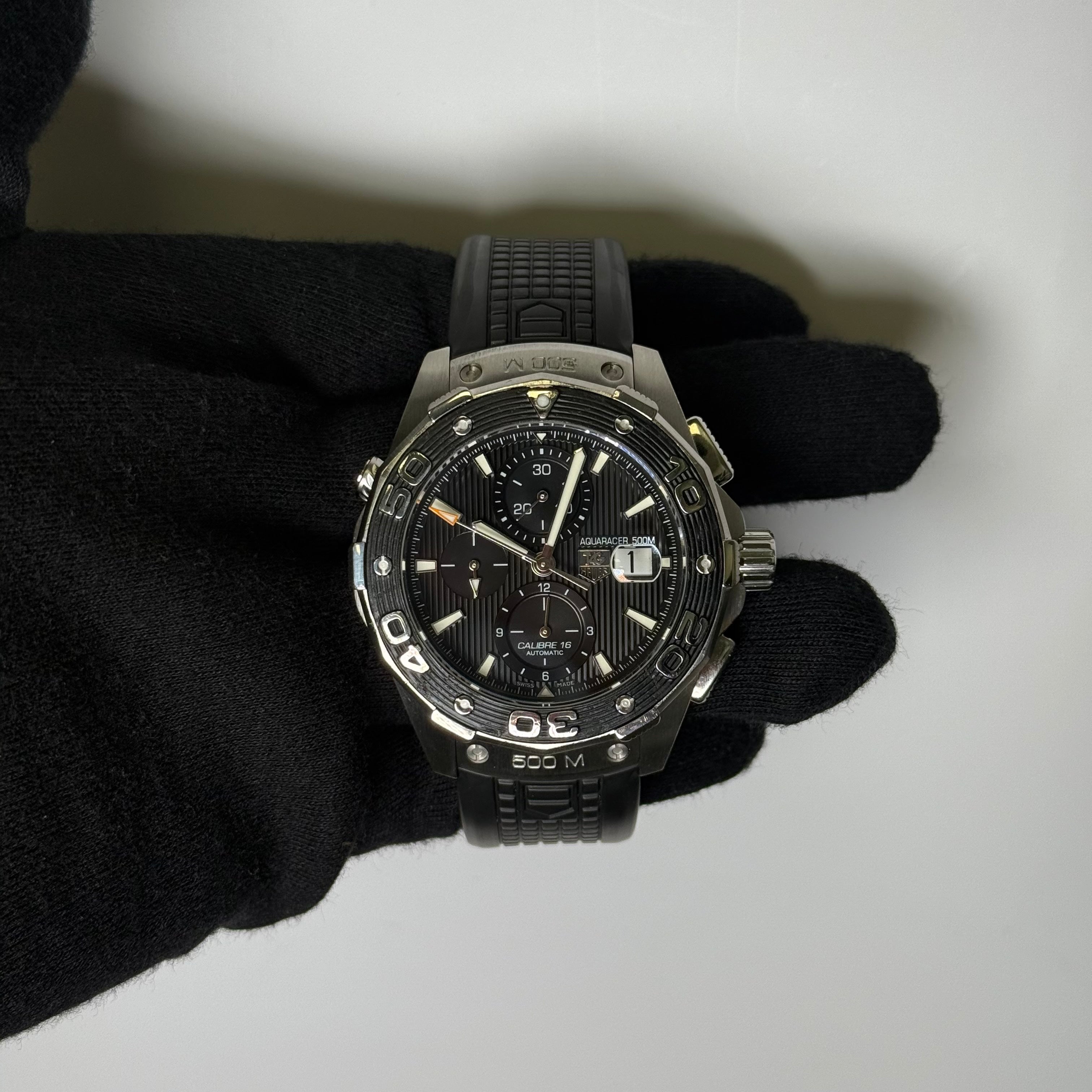 Tag Heuer Aquaracer 44mm Black Dial Watch Ref# CAJ2110 - Happy Jewelers Fine Jewelry Lifetime Warranty
