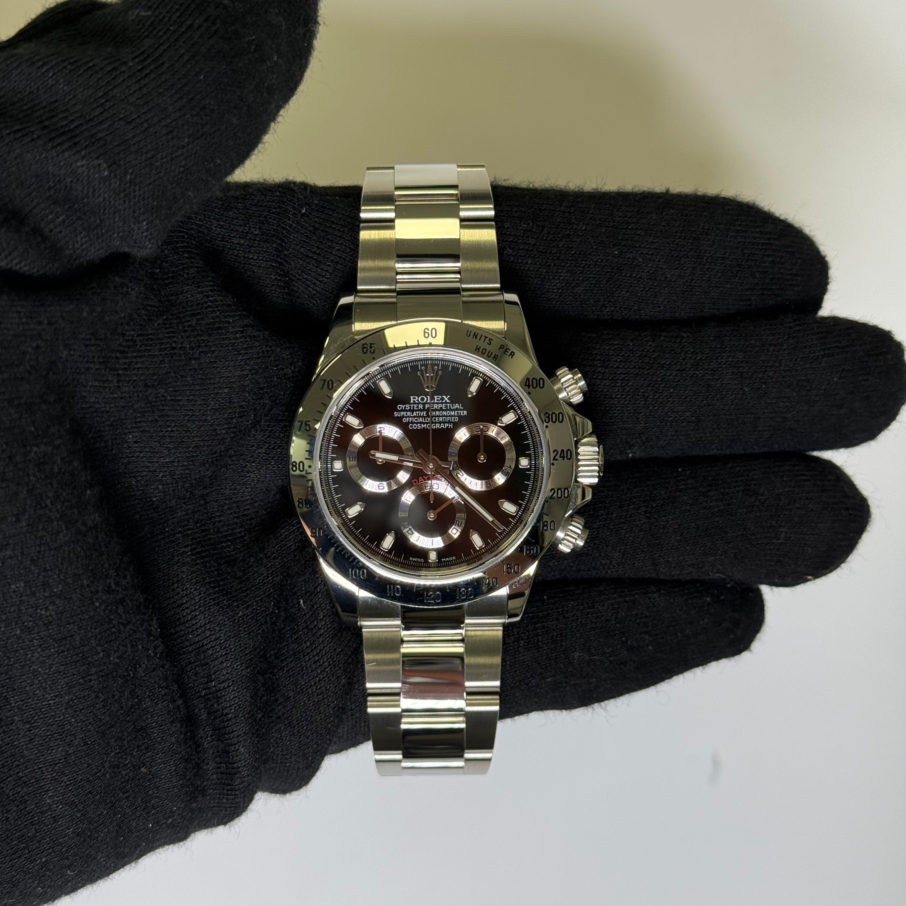 Rolex Daytona 40mm Black Dial Watch Ref# 116520 - Happy Jewelers Fine Jewelry Lifetime Warranty