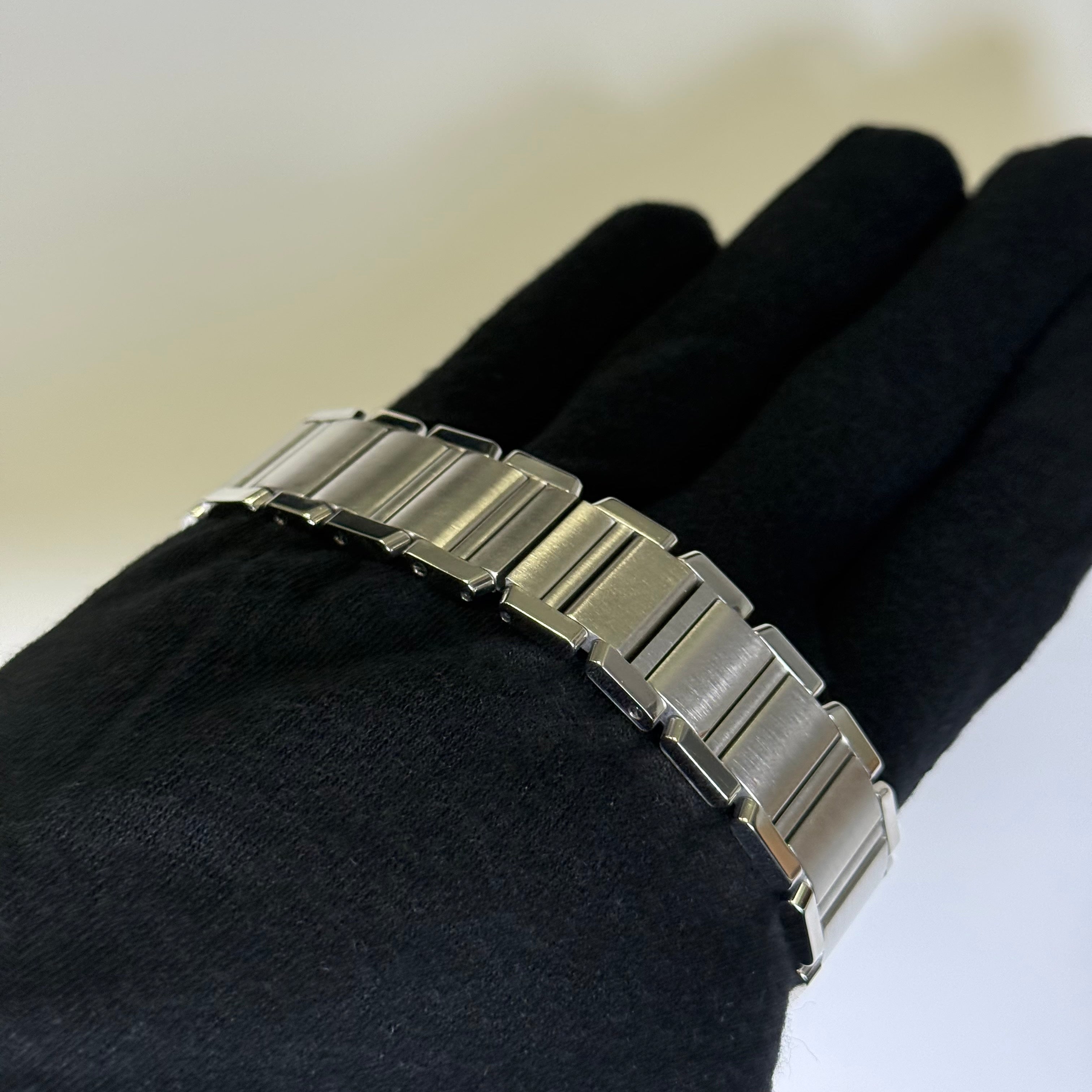 Cartier Tank Francaise 25mm Silver Dial Watch Reference #2465 - Happy Jewelers Fine Jewelry Lifetime Warranty