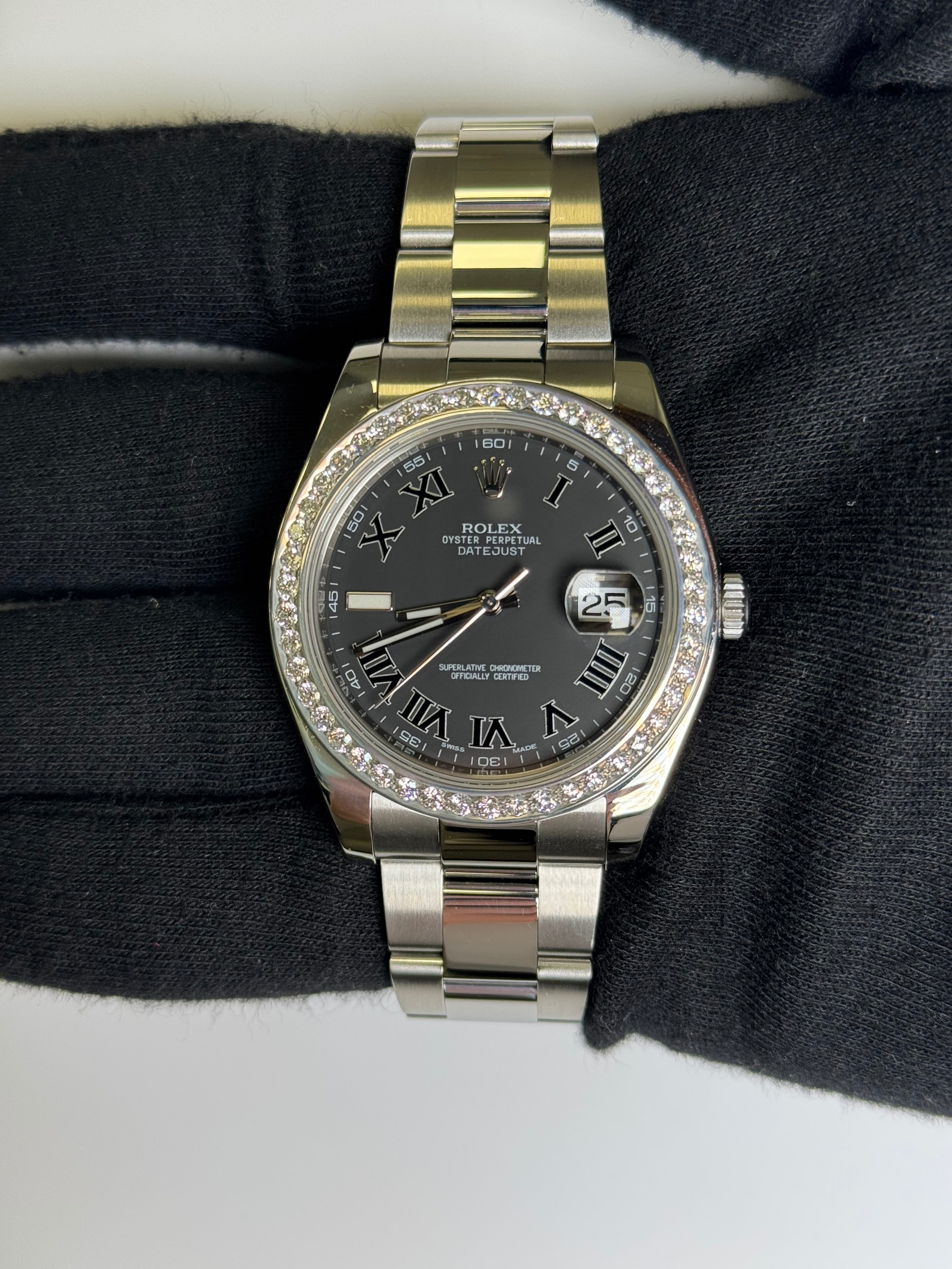 Rolex Datejust 41mm Grey Dial Watch Ref# 116334 - Happy Jewelers Fine Jewelry Lifetime Warranty