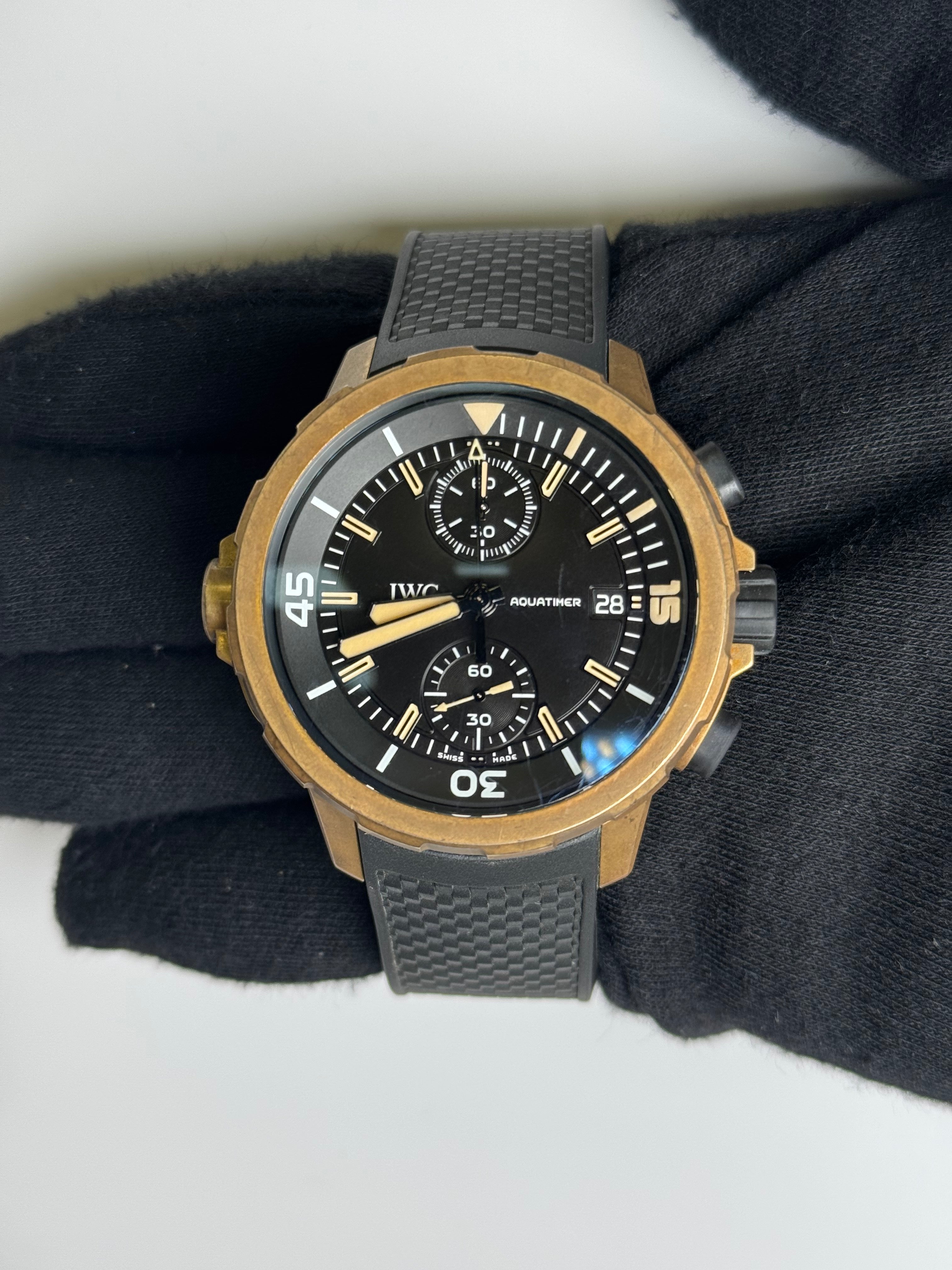IWC Aquatimer 43mm Black Chronograph Dial Watch Ref# IW379503 - Happy Jewelers Fine Jewelry Lifetime Warranty