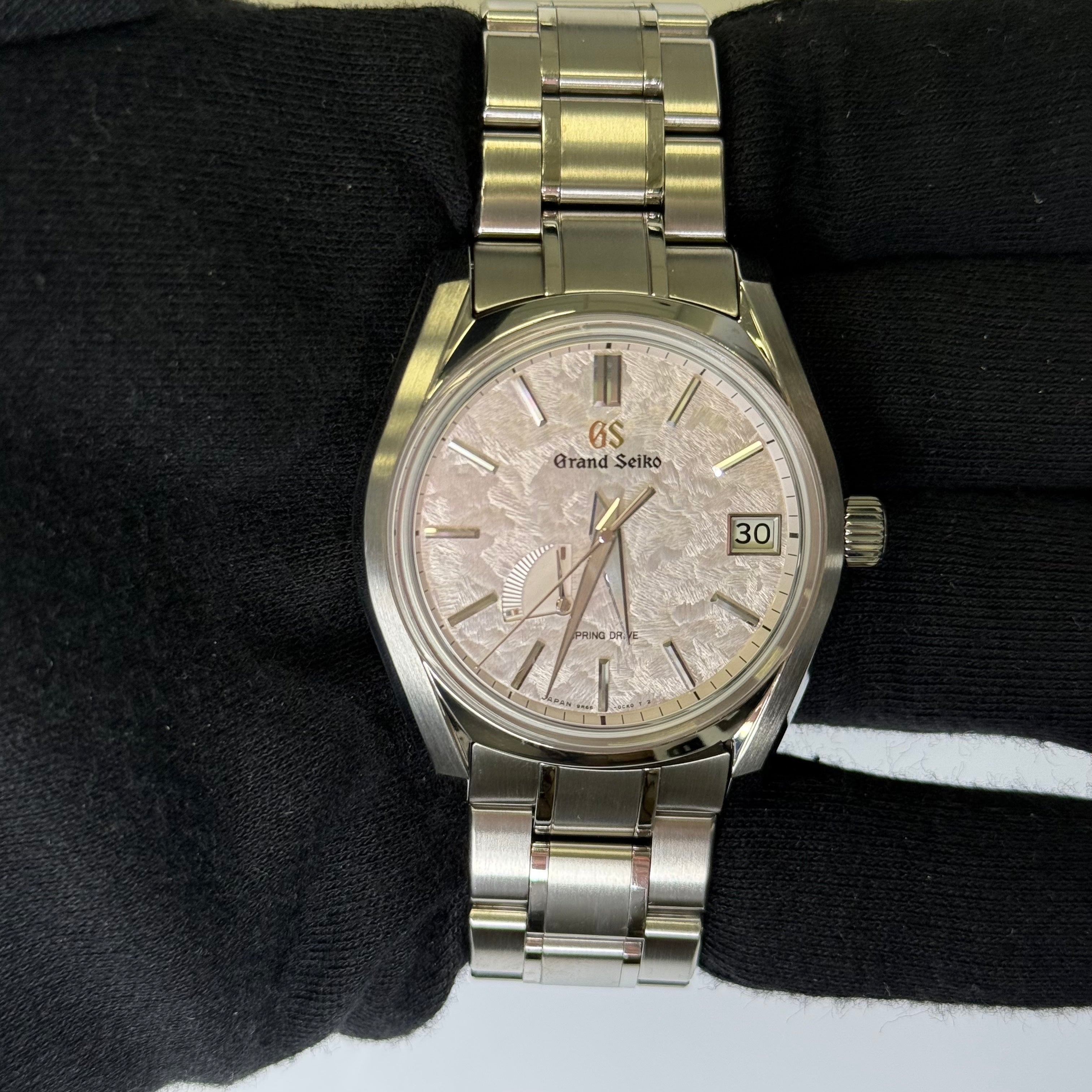 Grand Seiko Spring Drive 40mm Pink MOP Dial Watch Ref# SBGA413 - Happy Jewelers Fine Jewelry Lifetime Warranty