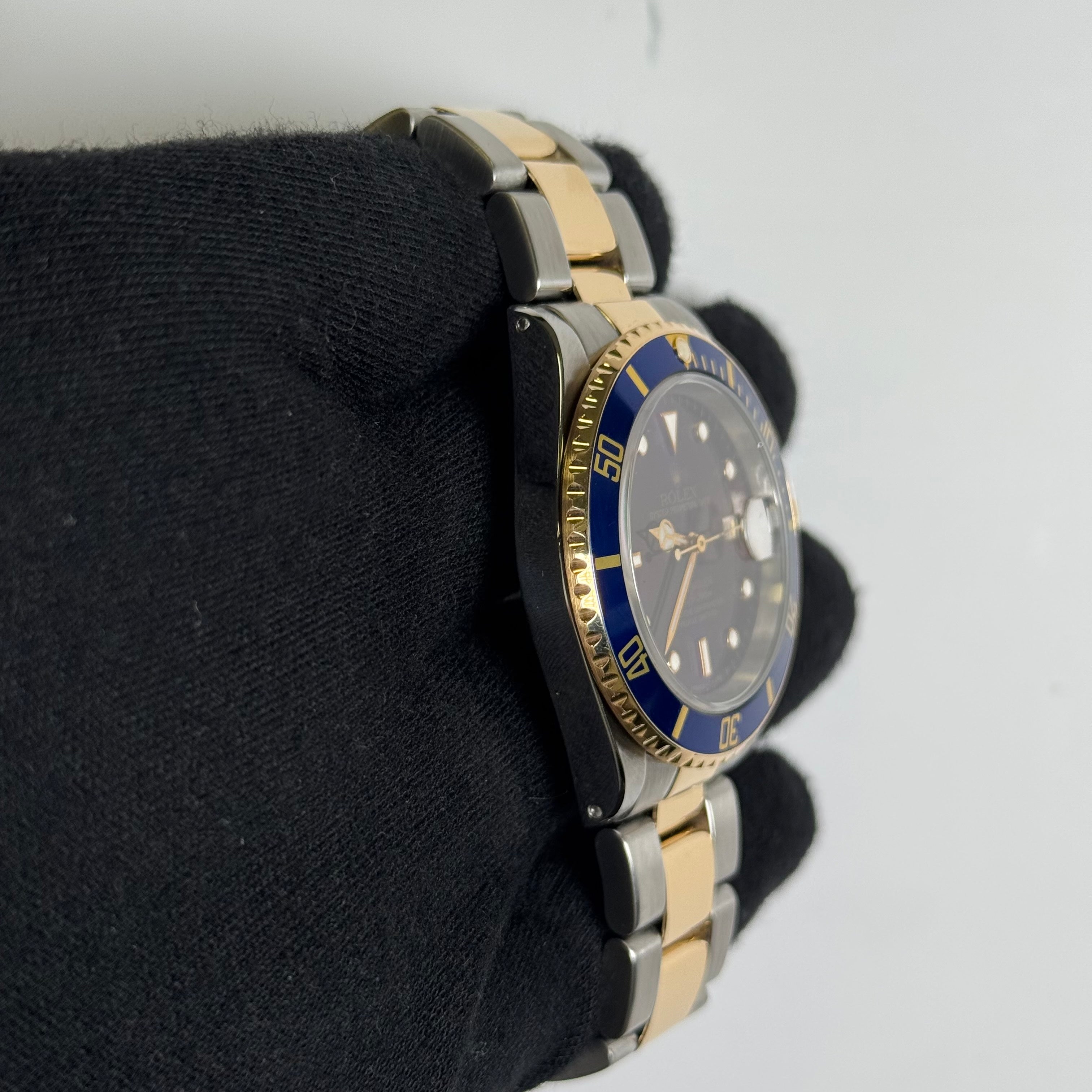 Rolex Submariner 40mm Blue Dial Watch Ref# 16613 - Happy Jewelers Fine Jewelry Lifetime Warranty
