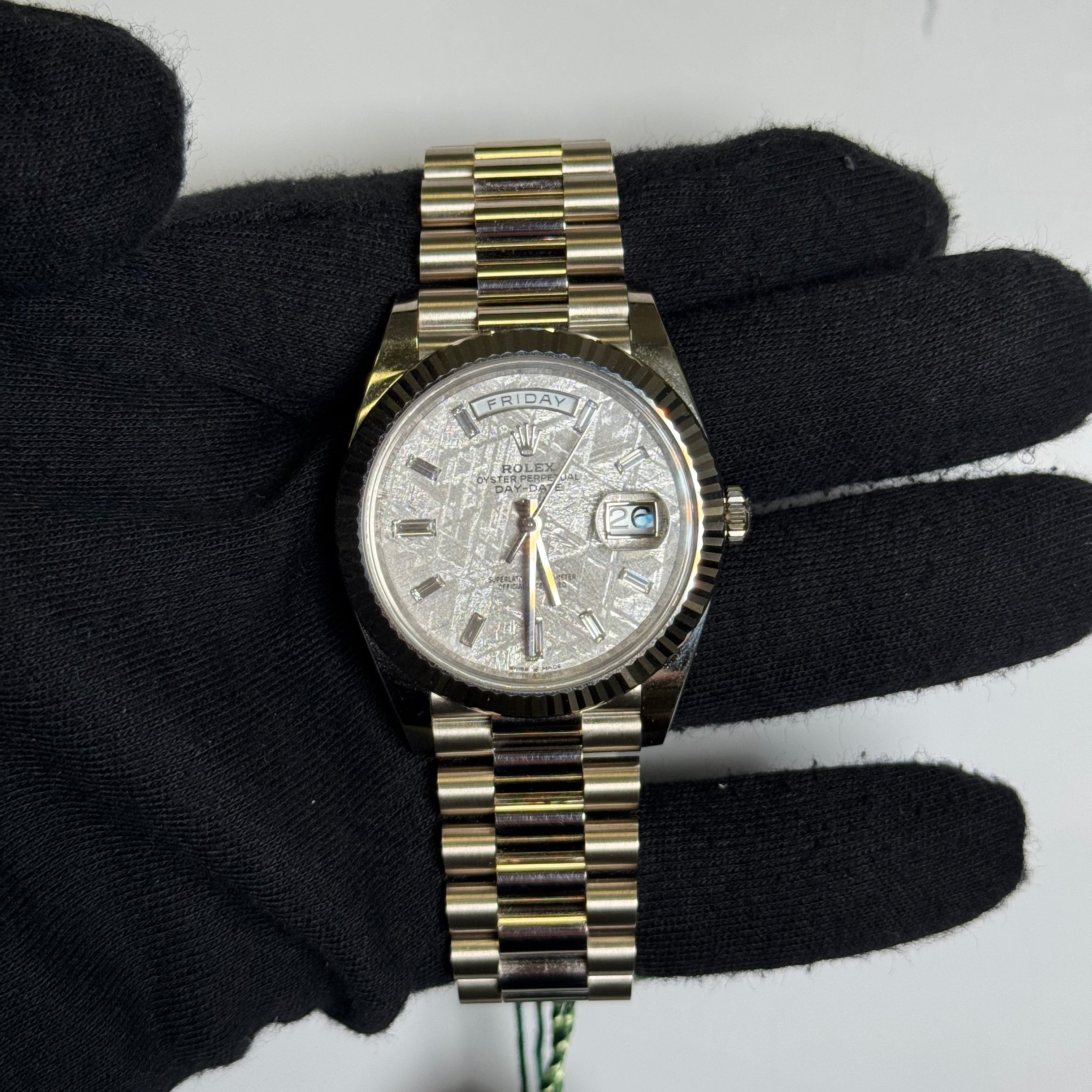 Rolex Day-Date 40mm Meteorite Dial Watch Ref# 228239 - Happy Jewelers Fine Jewelry Lifetime Warranty