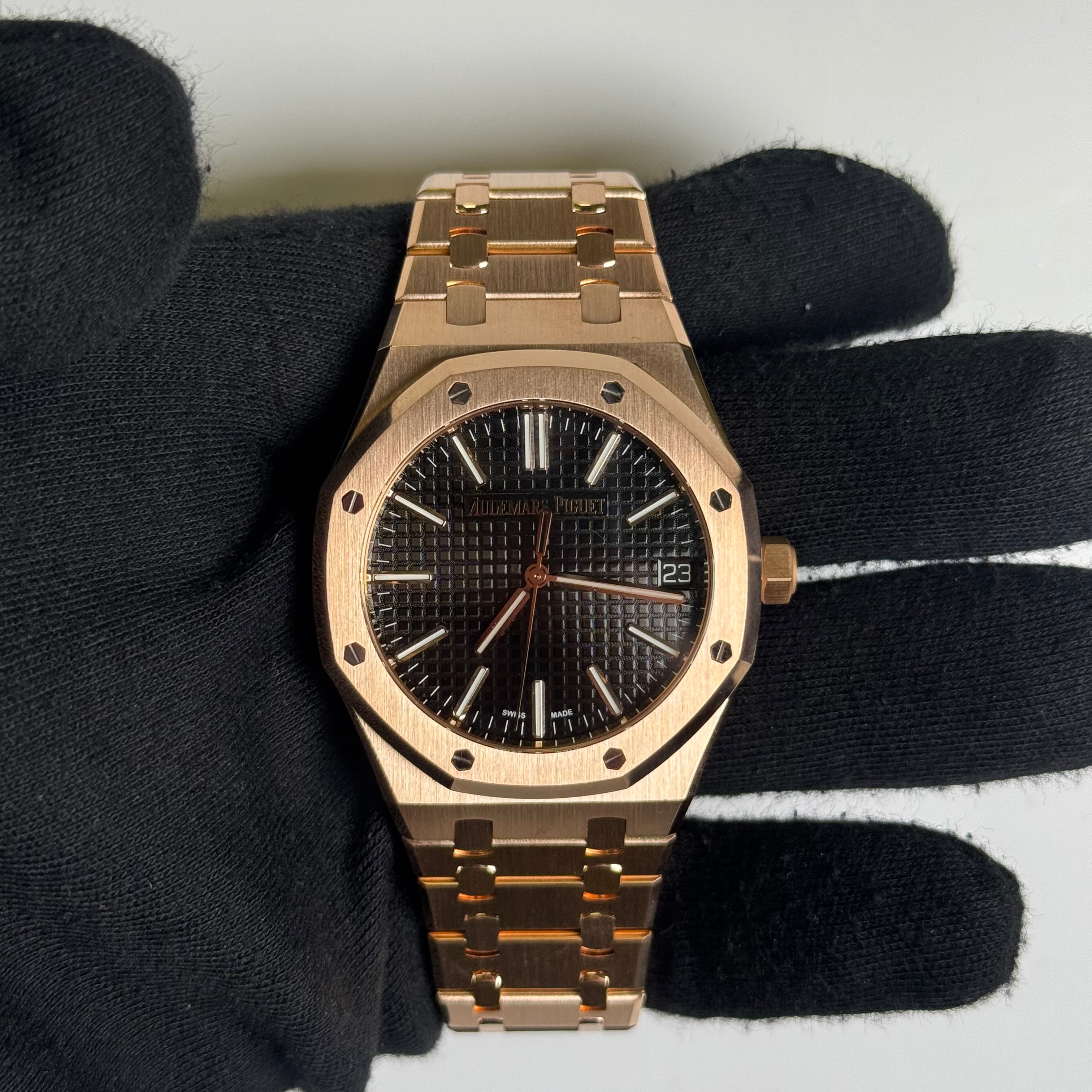 Audemars Piguet Royal Oak 41mm Black Dial Ref# 15510OR - Happy Jewelers Fine Jewelry Lifetime Warranty