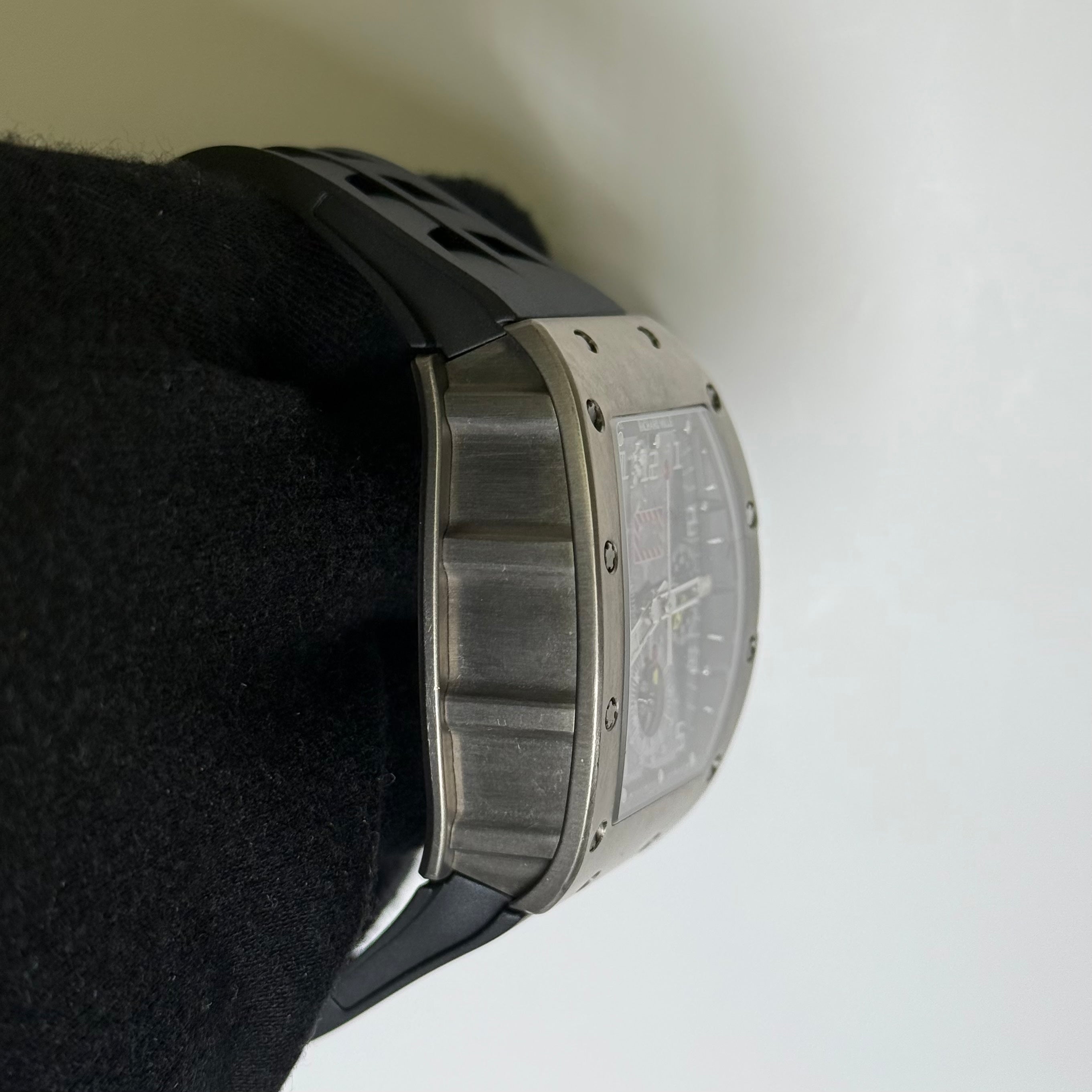 Richard Mille RM011 Titanium 50mm Black Flyback Chronograph Dial Watch Ref# RM011 - Happy Jewelers Fine Jewelry Lifetime Warranty