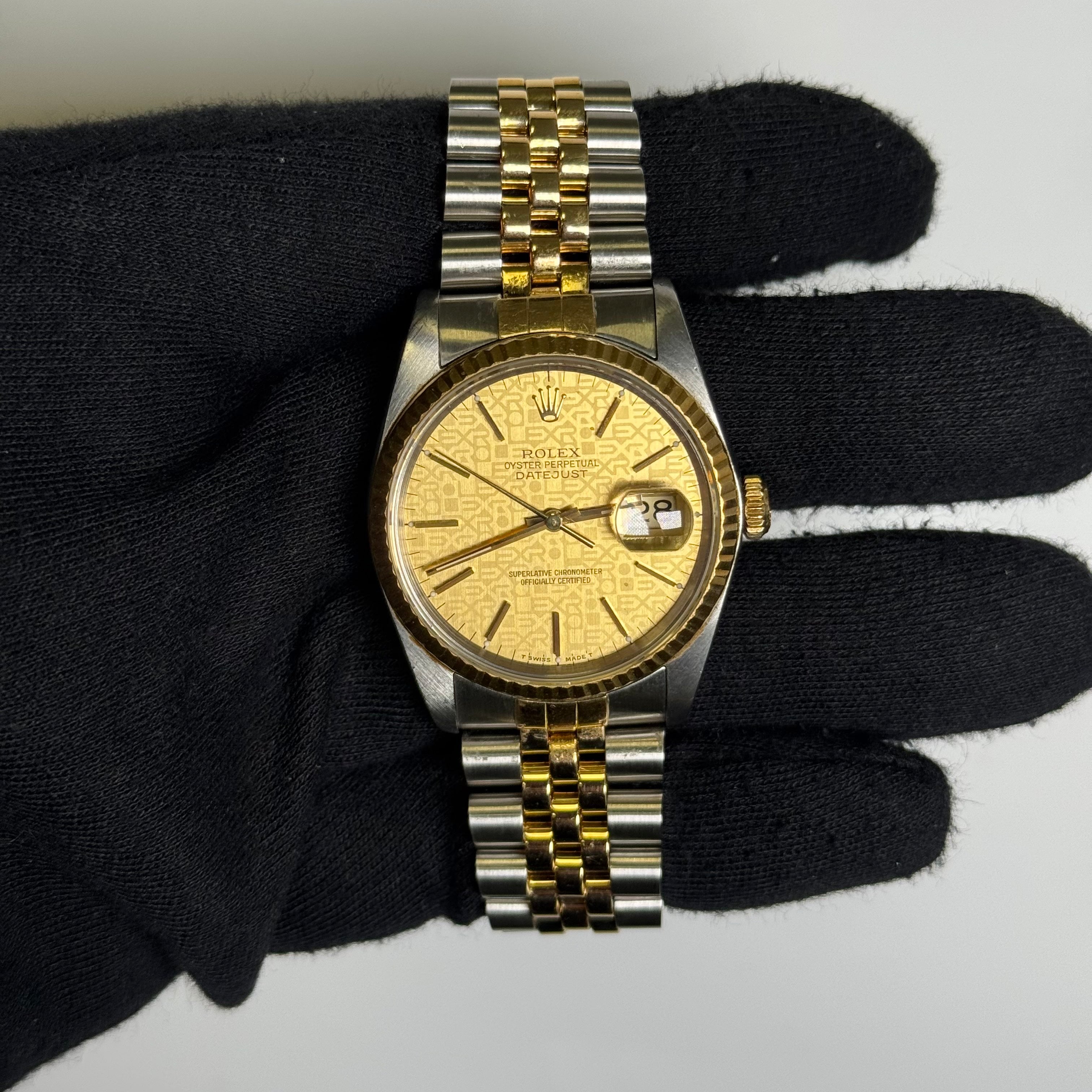 Rolex Datejust 36mm Jubilee Dial Watch Ref# 16233 - Happy Jewelers Fine Jewelry Lifetime Warranty