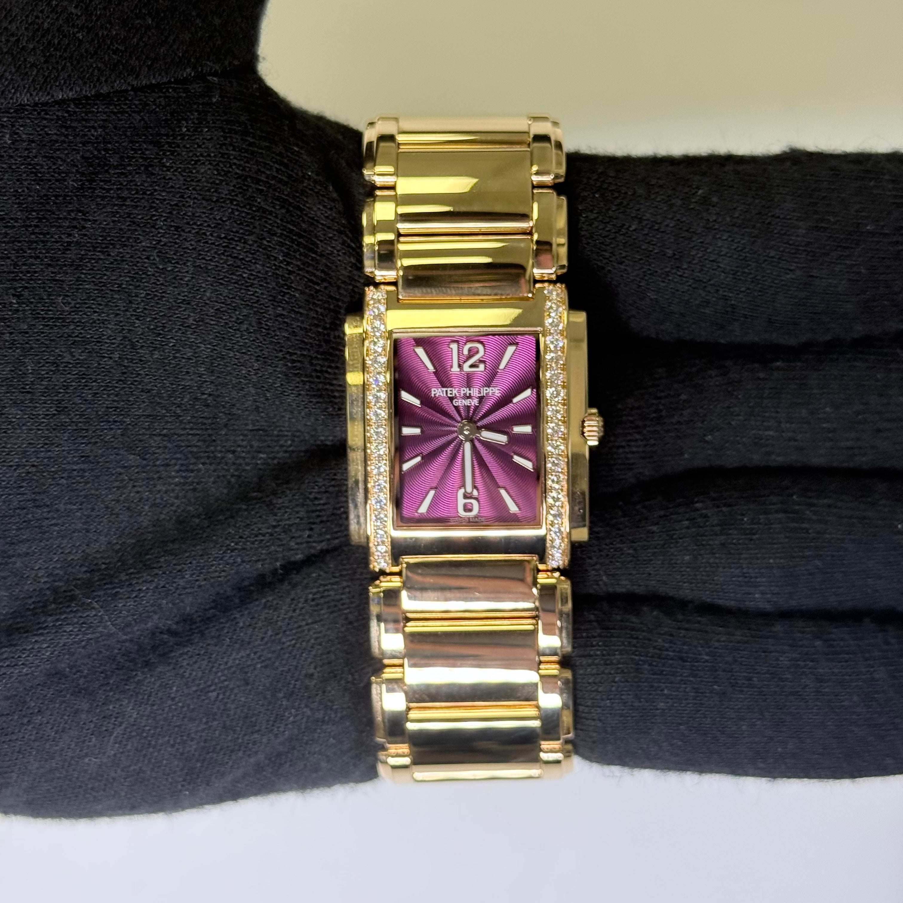 Patek Philippe Twenty-4 25mm Purple Dial Watch Ref# 4910/1201R-010 - Happy Jewelers Fine Jewelry Lifetime Warranty