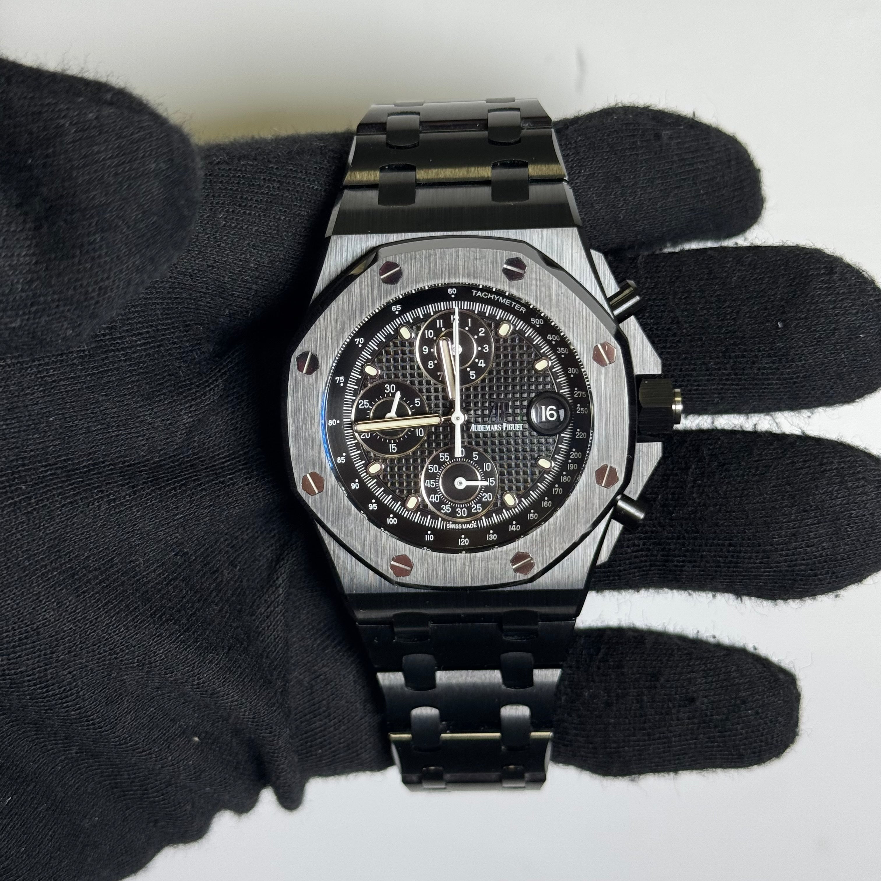 Audemars Piguet Royal Oak 42mm Black Dial Watch Ref# 26238CE.OO.1300CE.01 - Happy Jewelers Fine Jewelry Lifetime Warranty