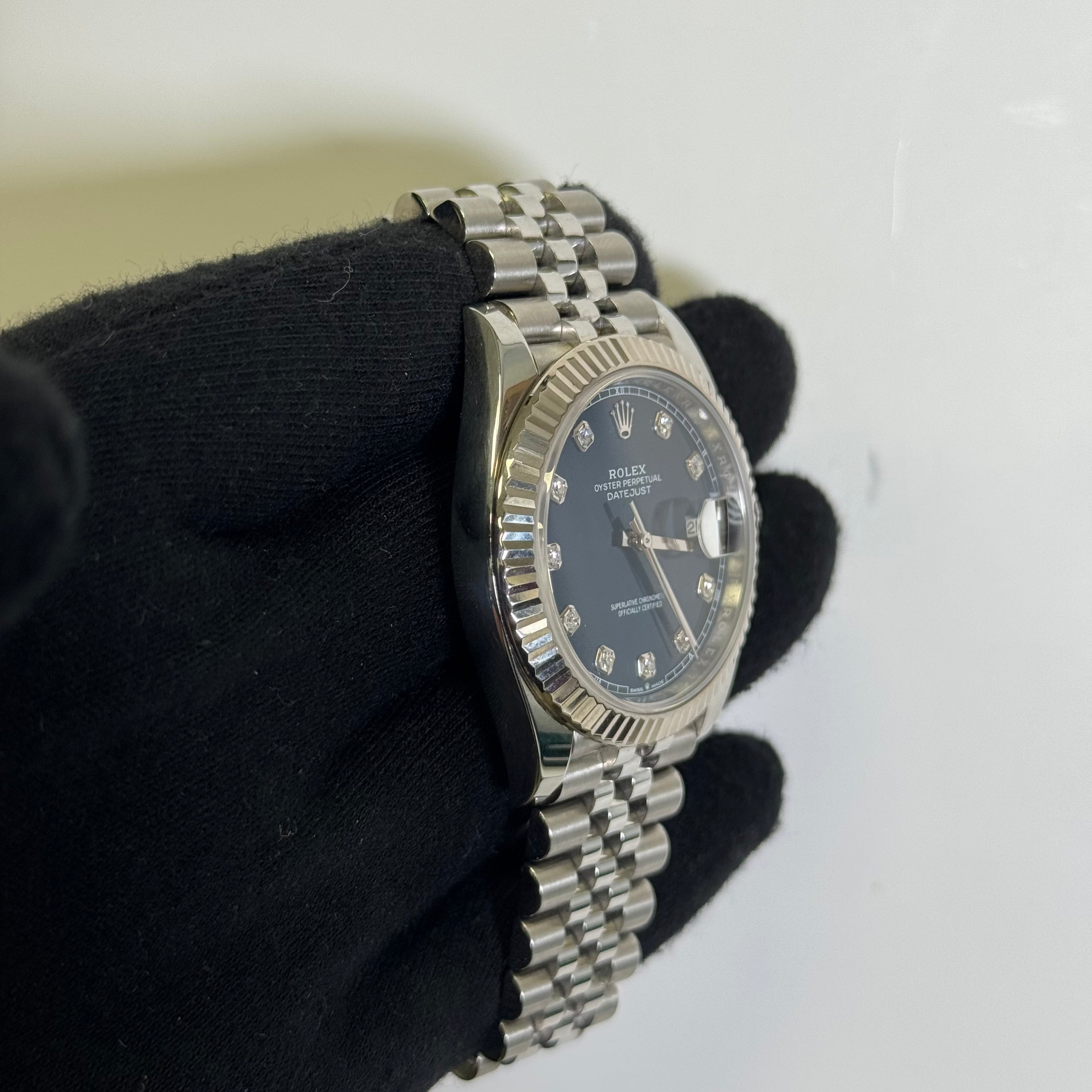 Rolex Datejust 41mm Blue Dial Watch Ref# 126334 - Happy Jewelers Fine Jewelry Lifetime Warranty