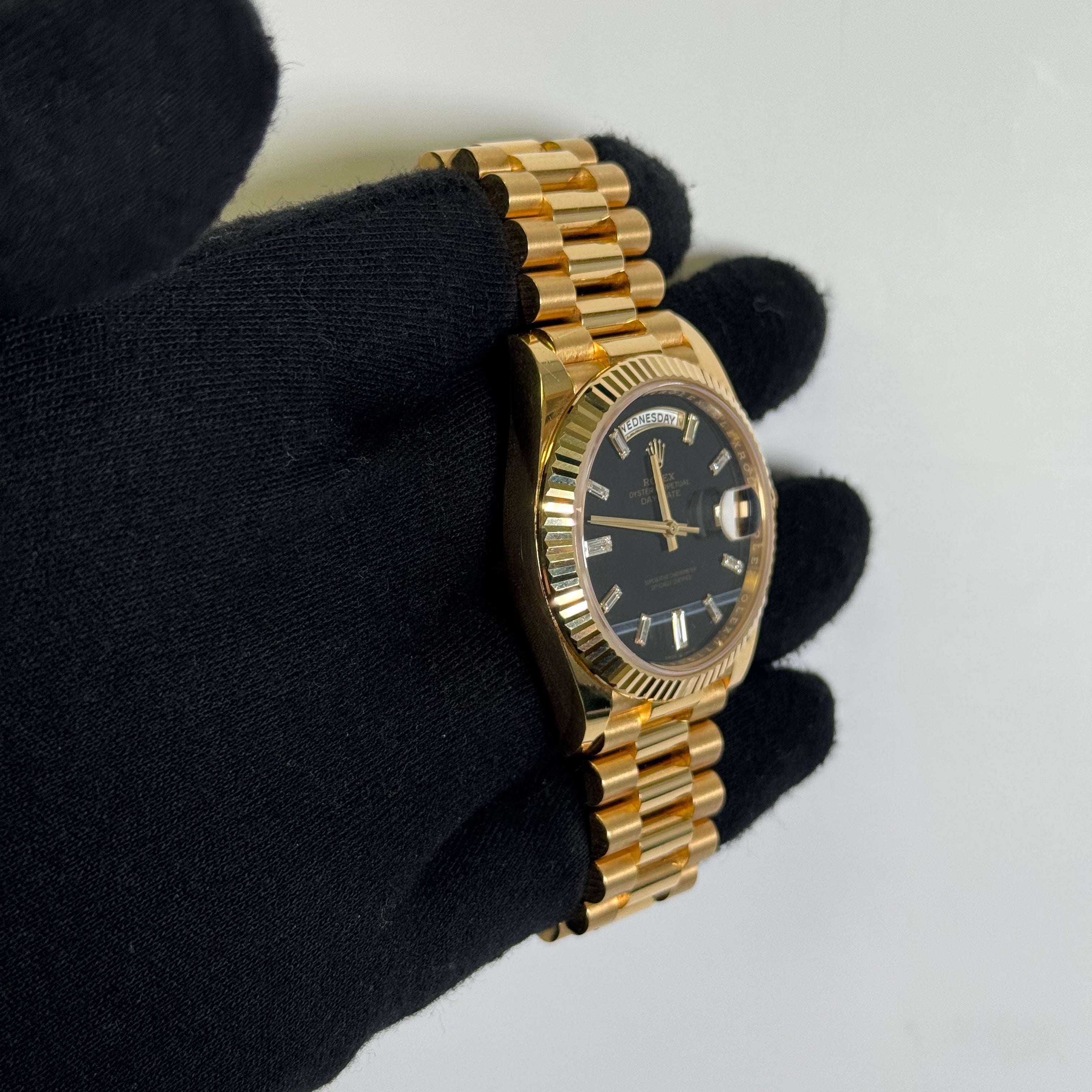 Rolex Day-Date 40mm Onyx Dial Watch Ref# 228238 - Happy Jewelers Fine Jewelry Lifetime Warranty