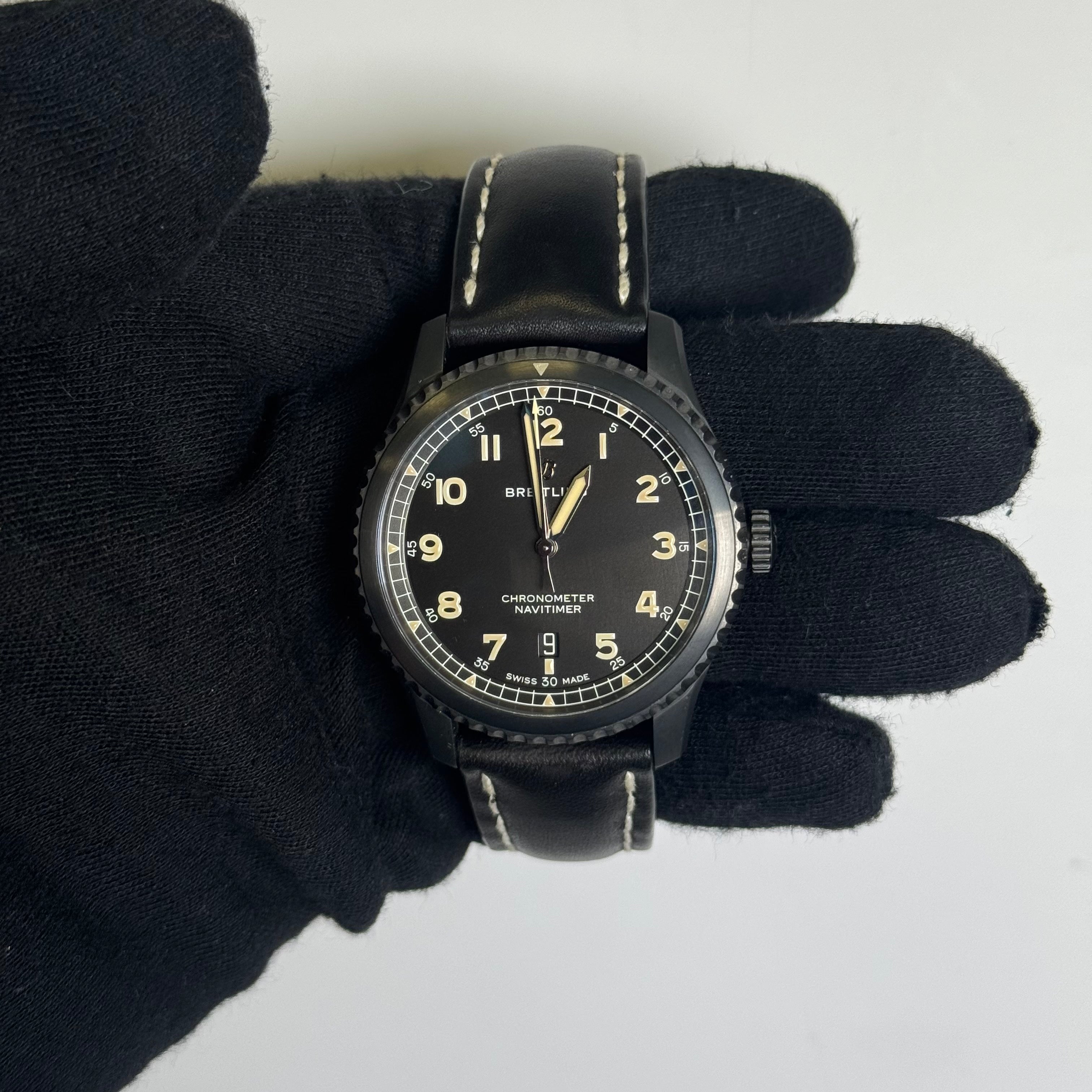 Breitling Men's Navitimer 8 Automatic 41mm Stainless Steel 41mm Black Arabic Dial Watch Ref# M17314 - Happy Jewelers Fine Jewelry Lifetime Warranty