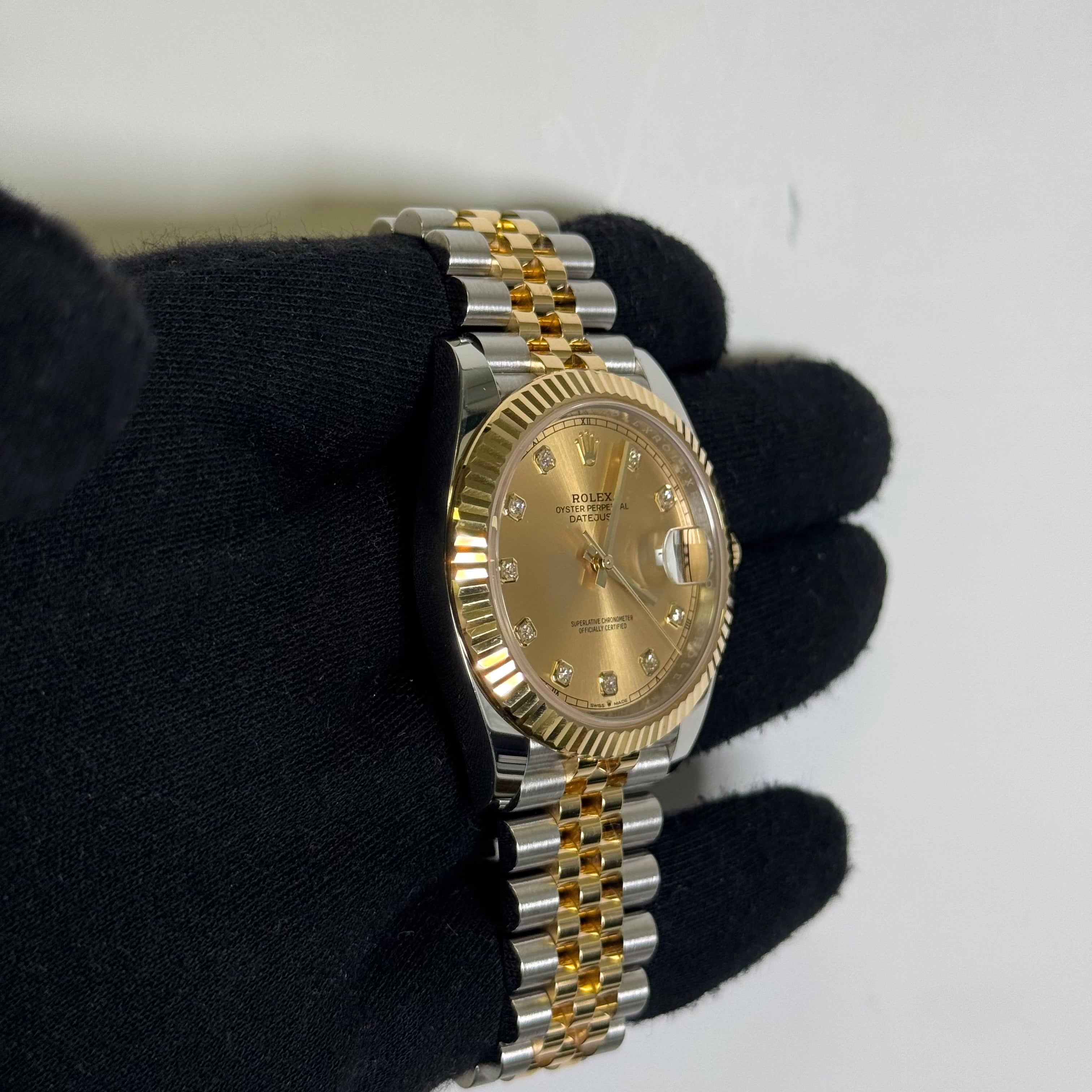 Rolex Datejust 41mm Champagne Dial Watch Ref# 126333 - Happy Jewelers Fine Jewelry Lifetime Warranty