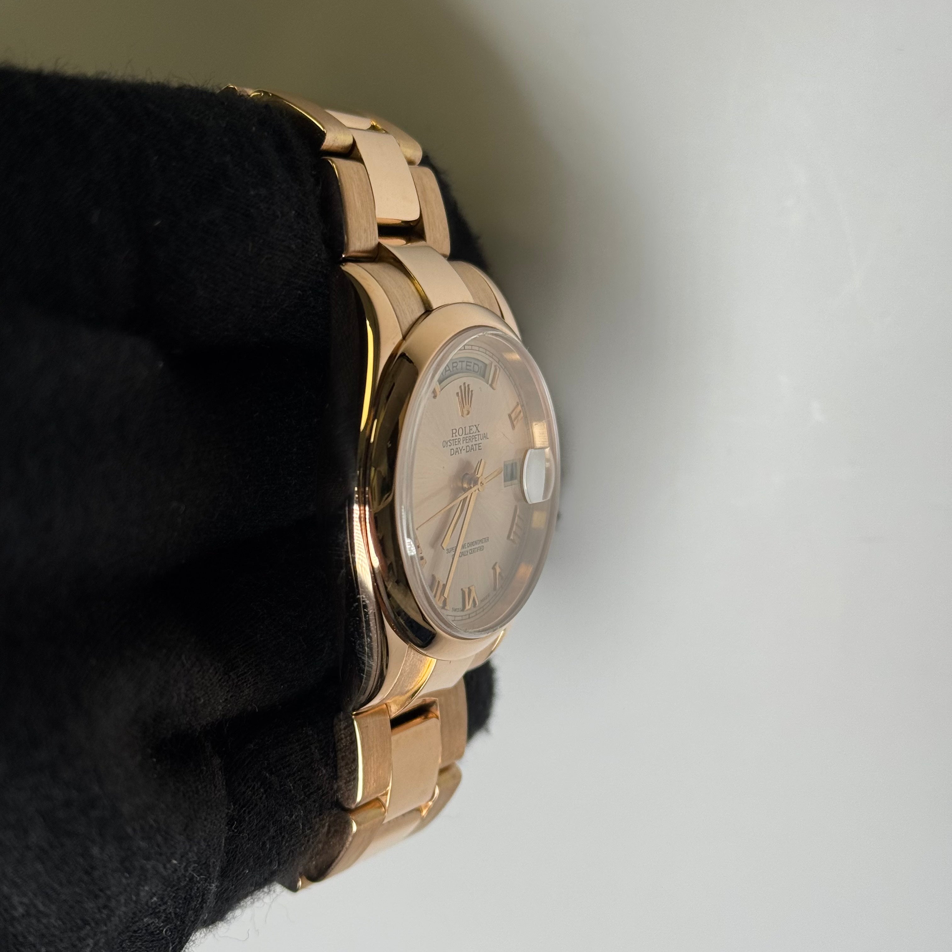 Rolex Day-Date 36mm Sunkiss Dial Watch Ref# 118205 - Happy Jewelers Fine Jewelry Lifetime Warranty