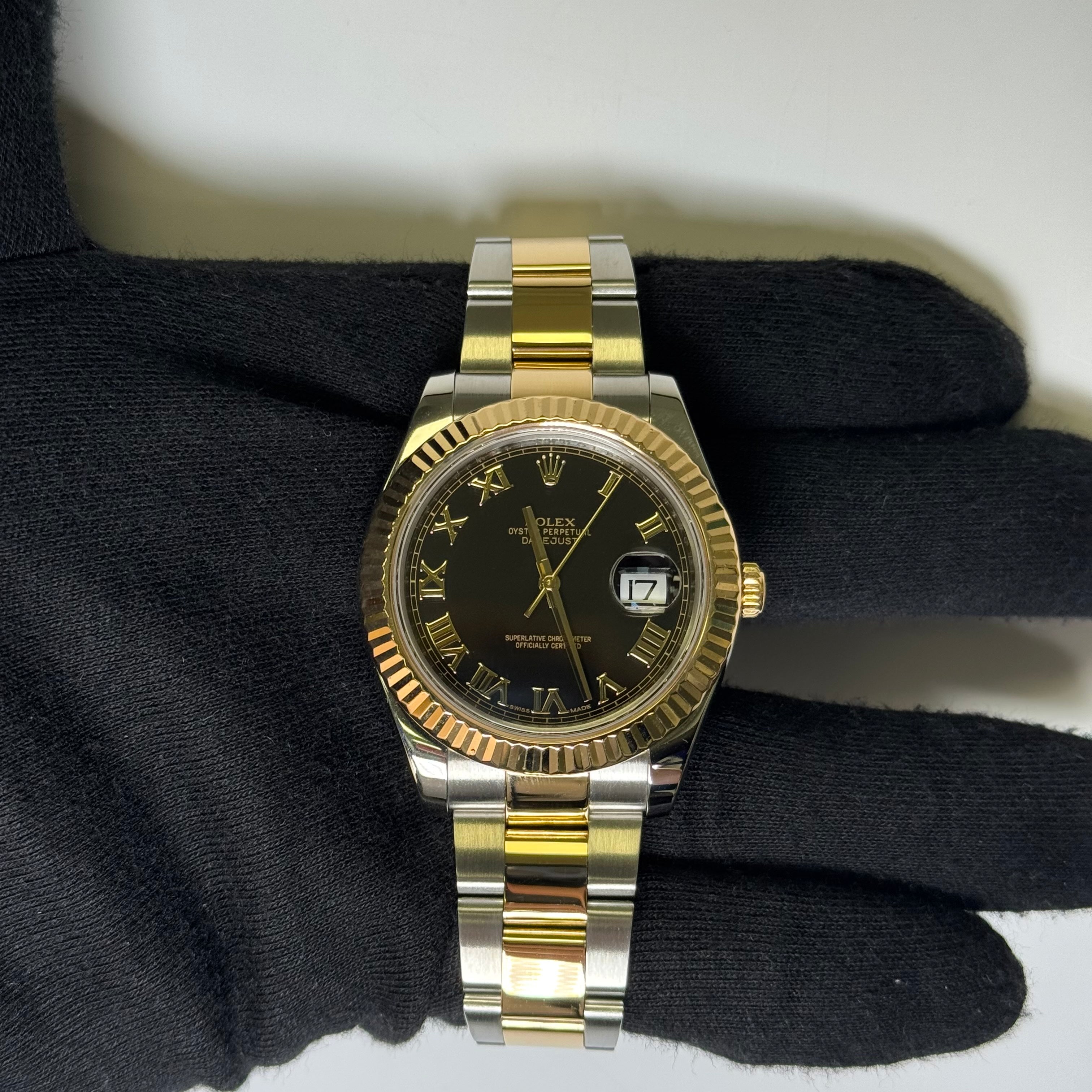 Rolex Datejust 41mm Black Dial Watch Ref# 116333 - Happy Jewelers Fine Jewelry Lifetime Warranty