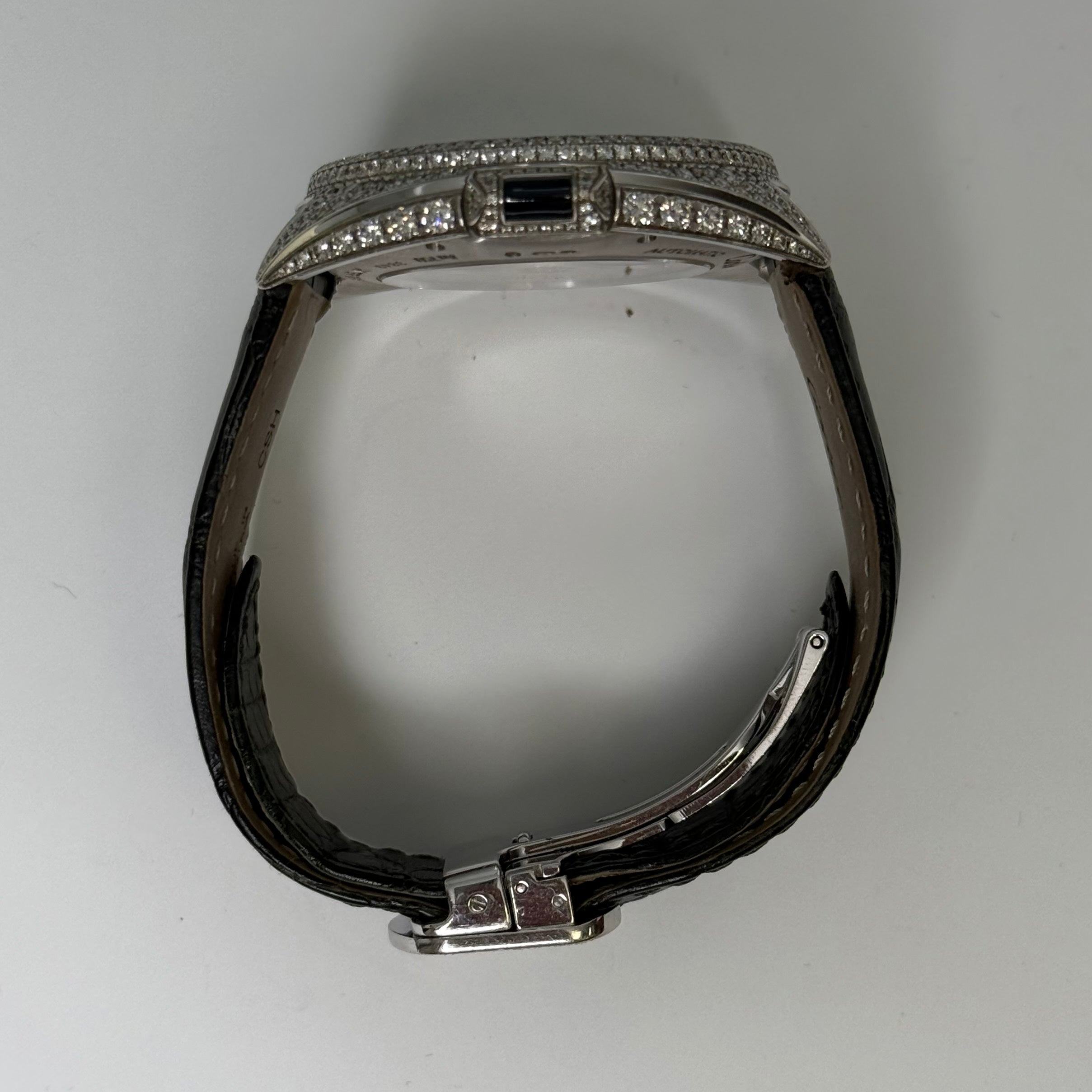 Cartier Cle 40mm Silver Diamond Dial Watch Ref# 3849 - Happy Jewelers Fine Jewelry Lifetime Warranty