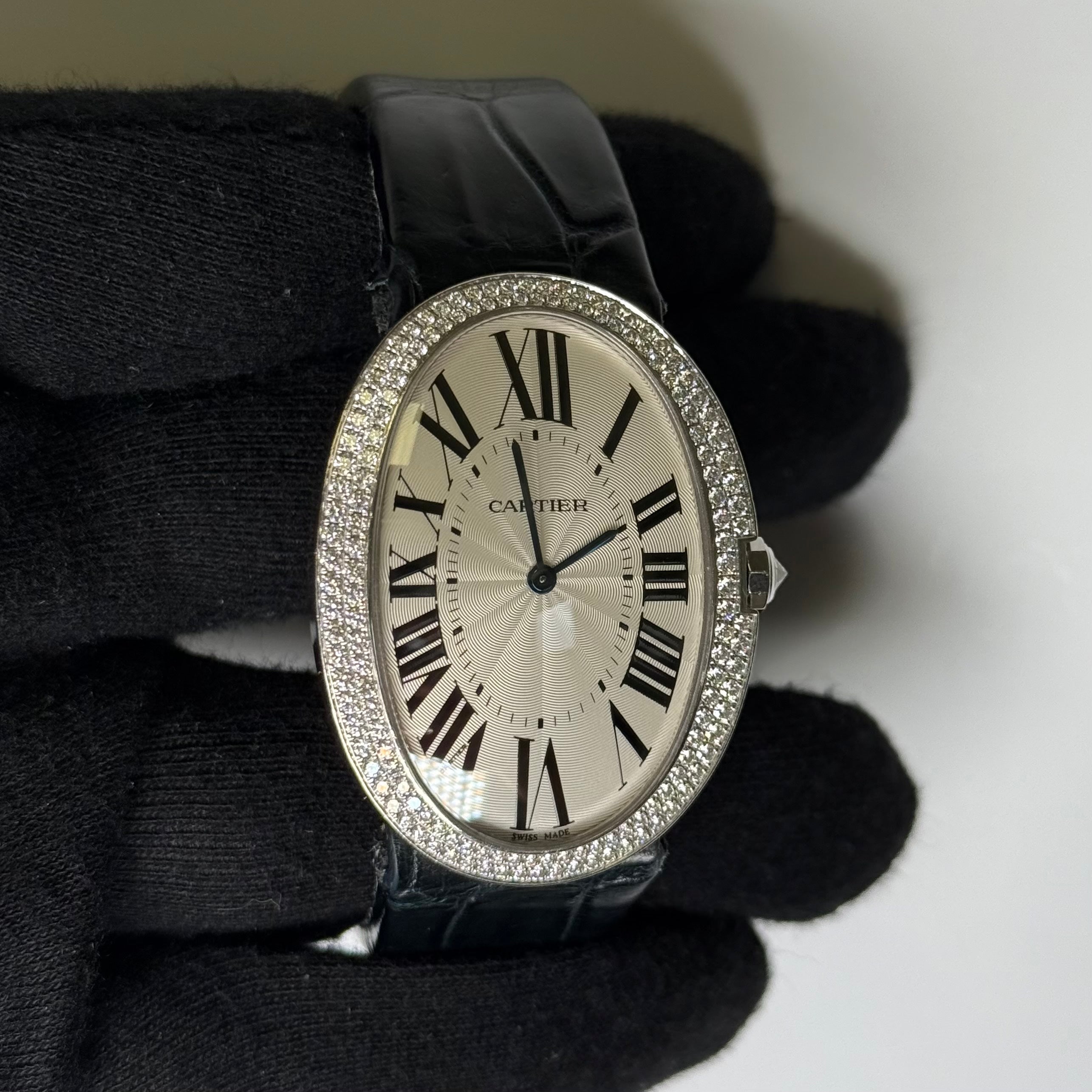 Cartier Baignoire 34mm White Dial Watch Ref# WB520009 - Happy Jewelers Fine Jewelry Lifetime Warranty