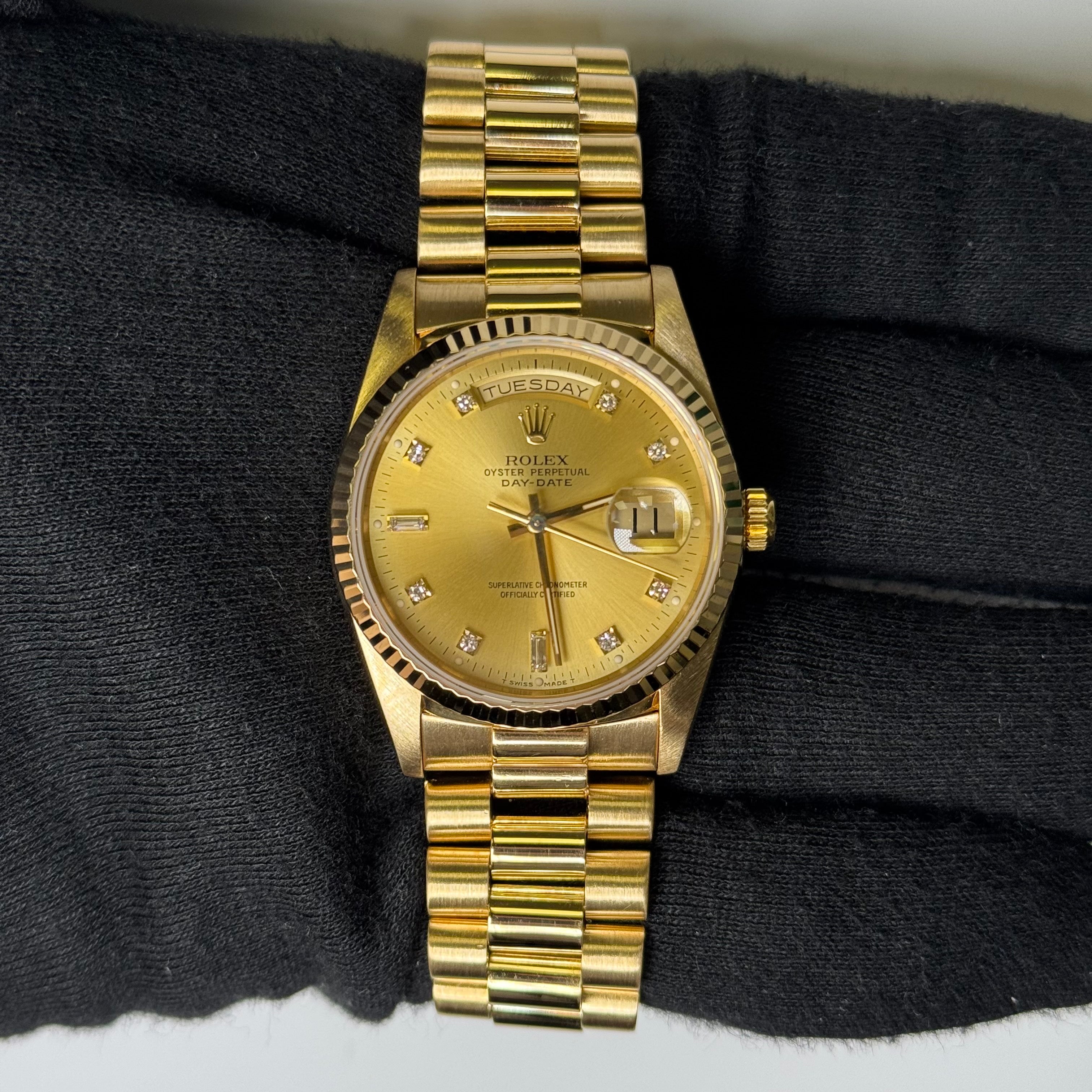 Rolex Day-Date 36mm Champagne Dial Watch Ref# 18238 - Happy Jewelers Fine Jewelry Lifetime Warranty