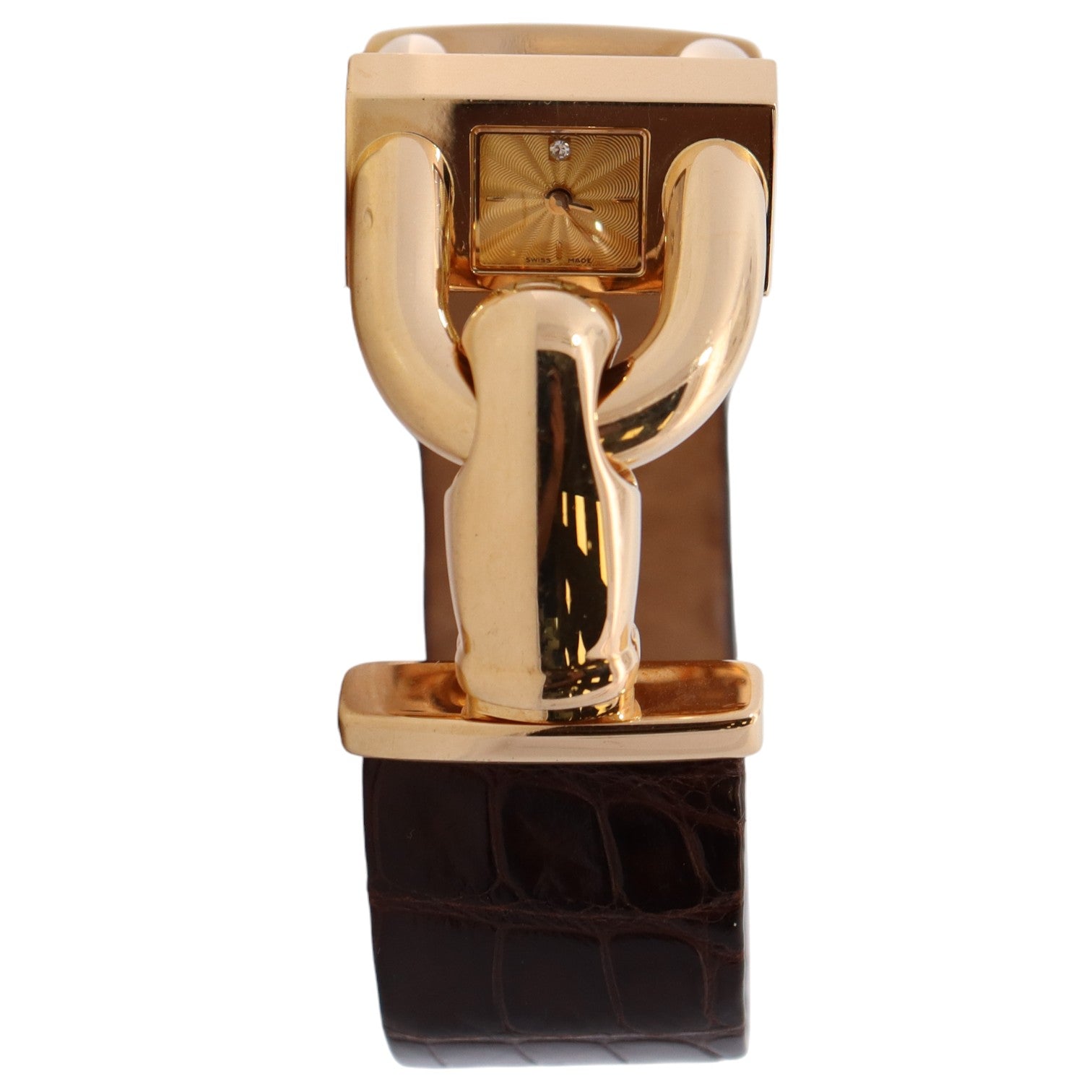 Van Cleef Cadenas 26x13mm Gold Dial Watch Ref# 131148 - Happy Jewelers Fine Jewelry Lifetime Warranty