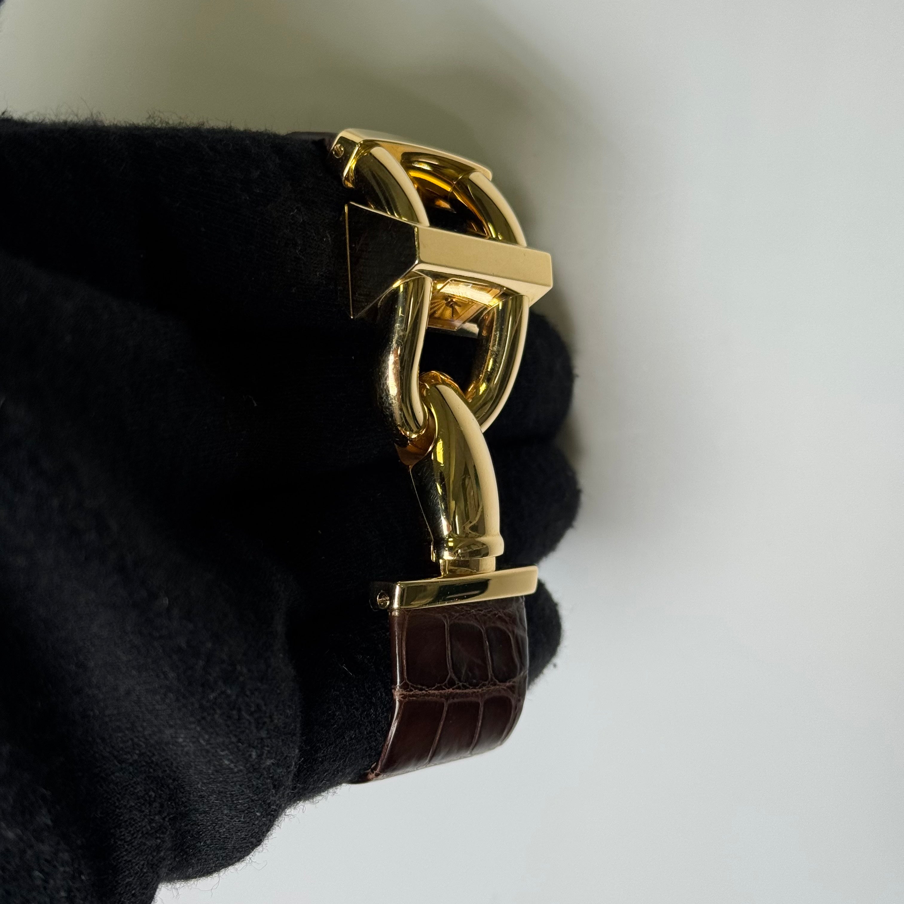 Van Cleef Cadenas 26x13mm Gold Dial Watch Ref# 131148 - Happy Jewelers Fine Jewelry Lifetime Warranty