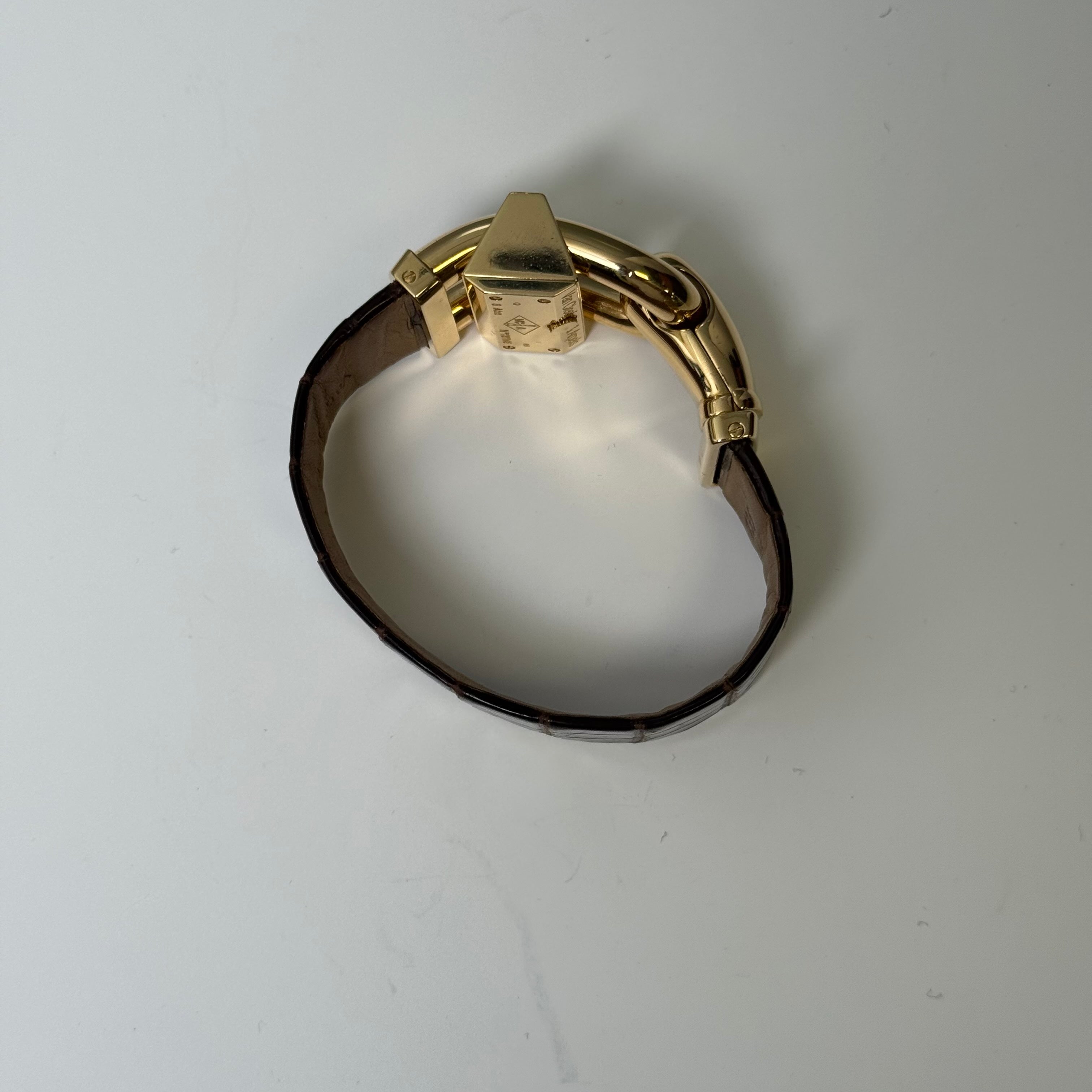 Van Cleef Cadenas 26x13mm Gold Dial Watch Ref# 131148 - Happy Jewelers Fine Jewelry Lifetime Warranty