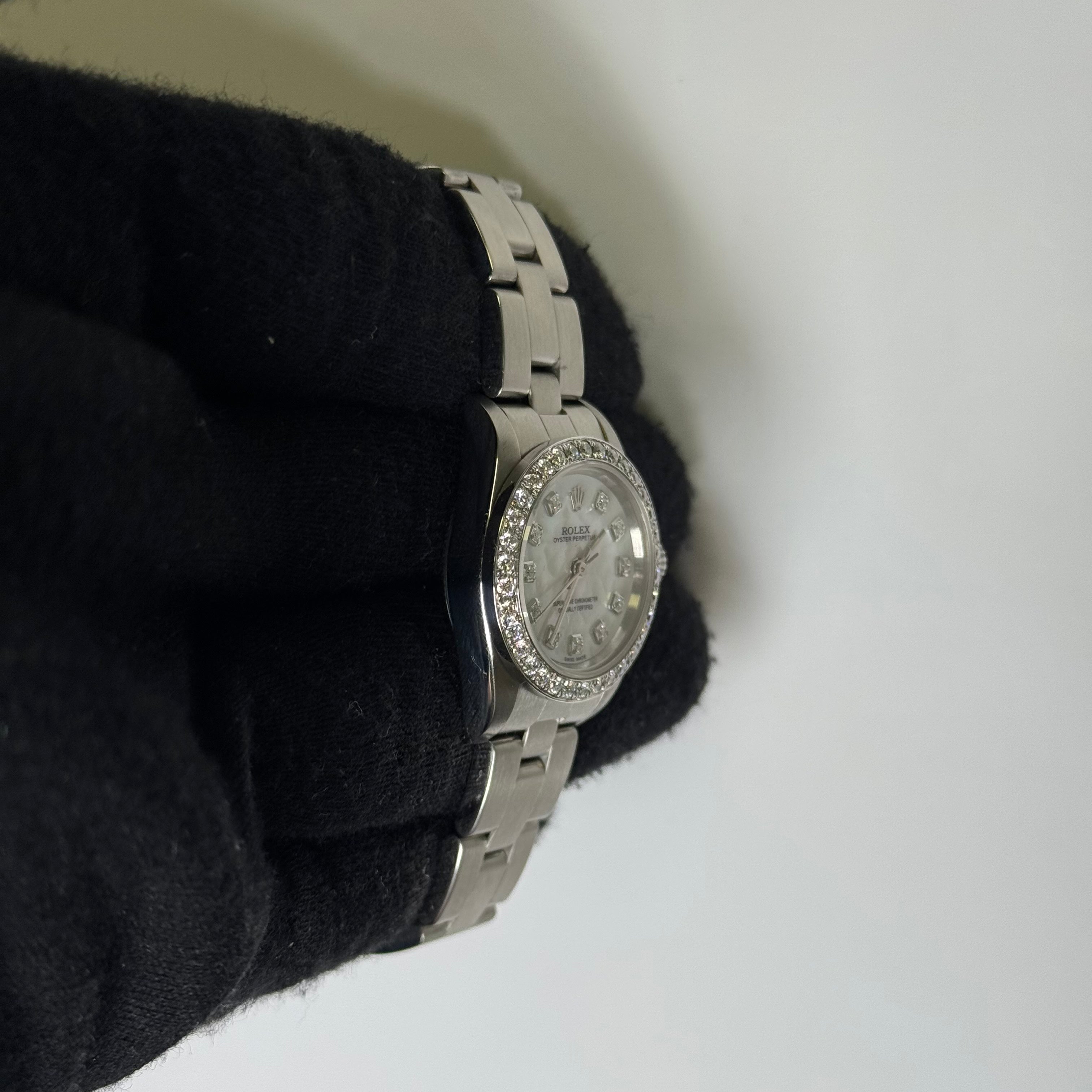 Rolex Oyster Perpetual 26mm MOP Dial Watch Ref# 67230 - Happy Jewelers Fine Jewelry Lifetime Warranty