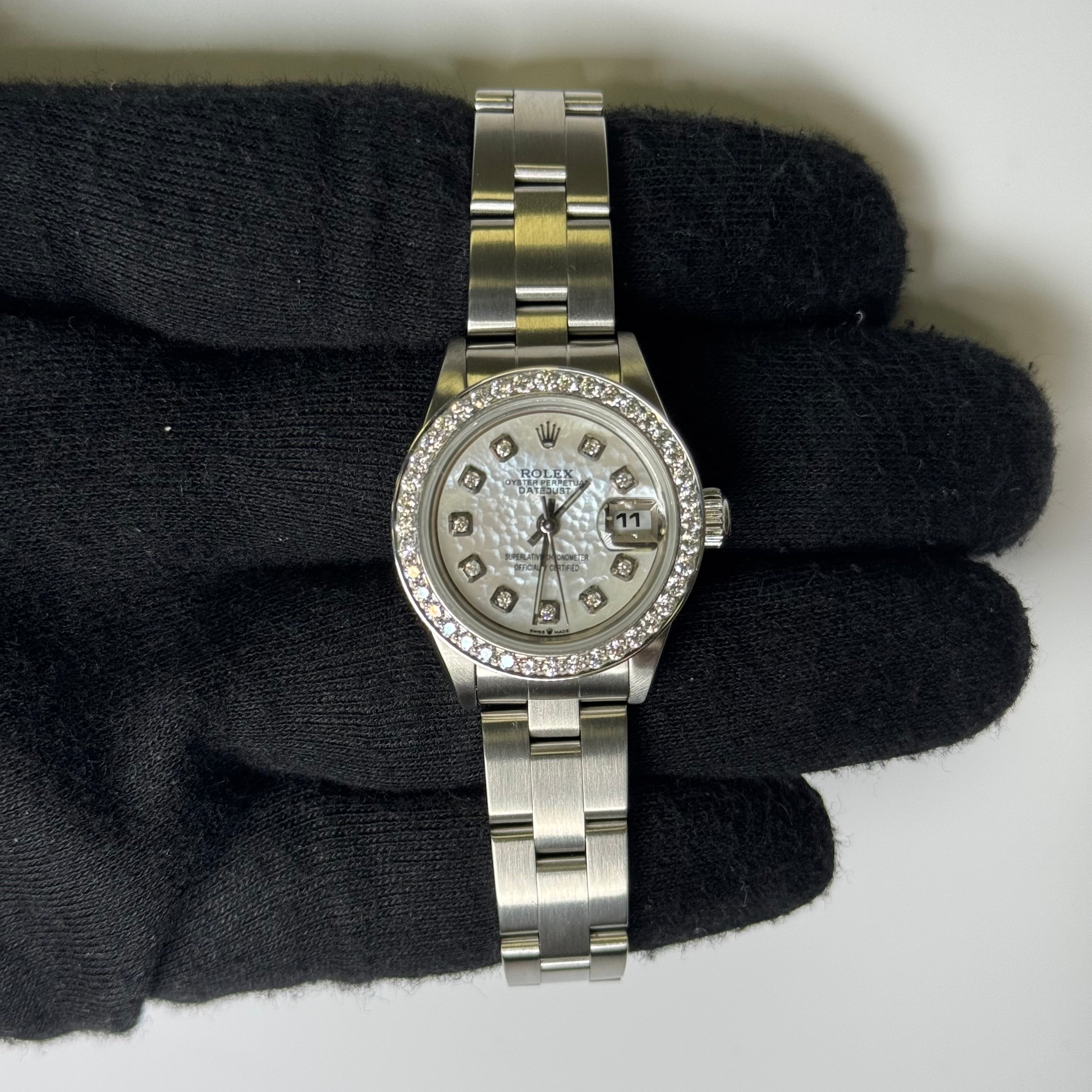 Rolex Oyster Perpetual 26mm MOP Dial Watch Ref# 69160 - Happy Jewelers Fine Jewelry Lifetime Warranty