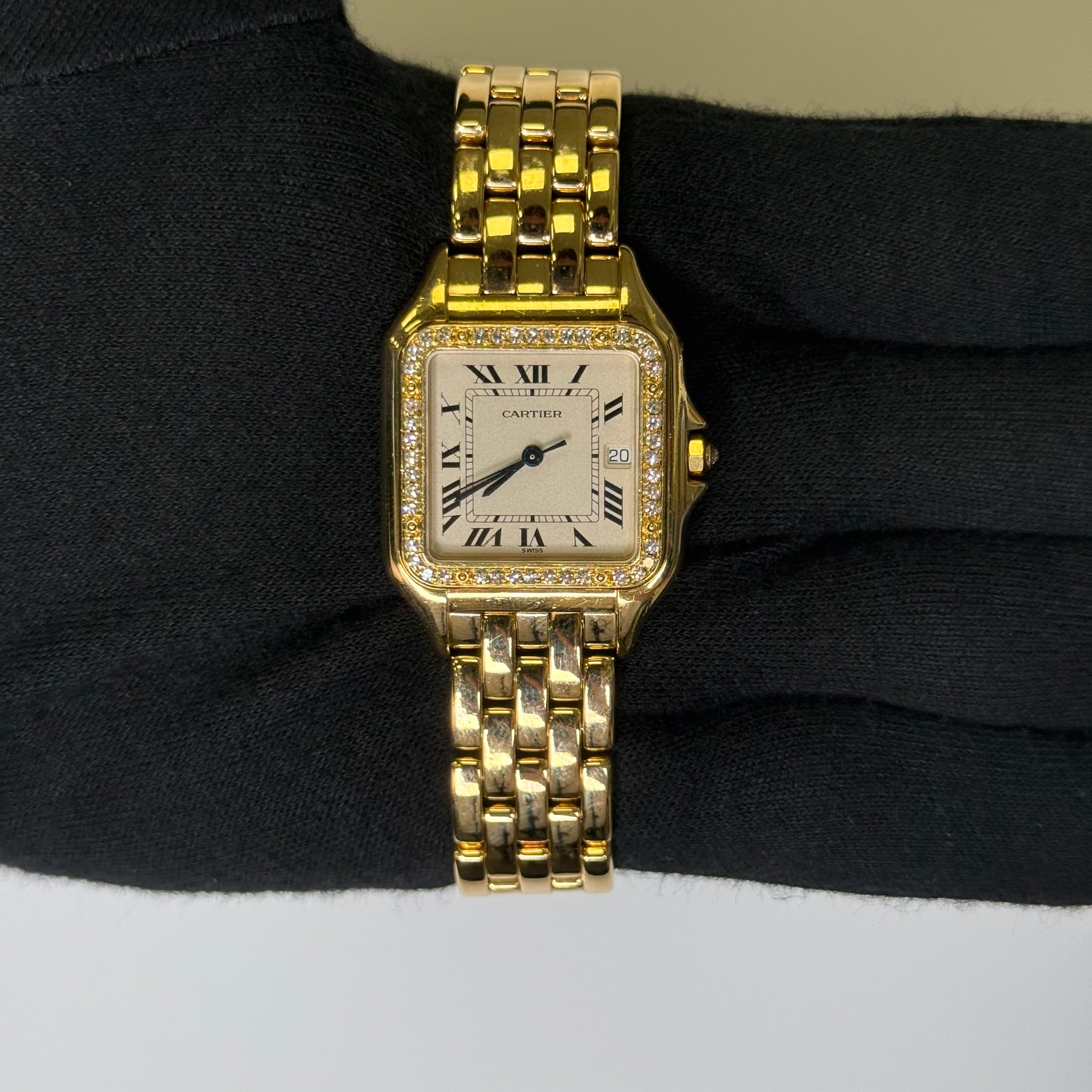 Cartier Panthere 27mm White Dial Watch Ref# 88270147 - Happy Jewelers Fine Jewelry Lifetime Warranty