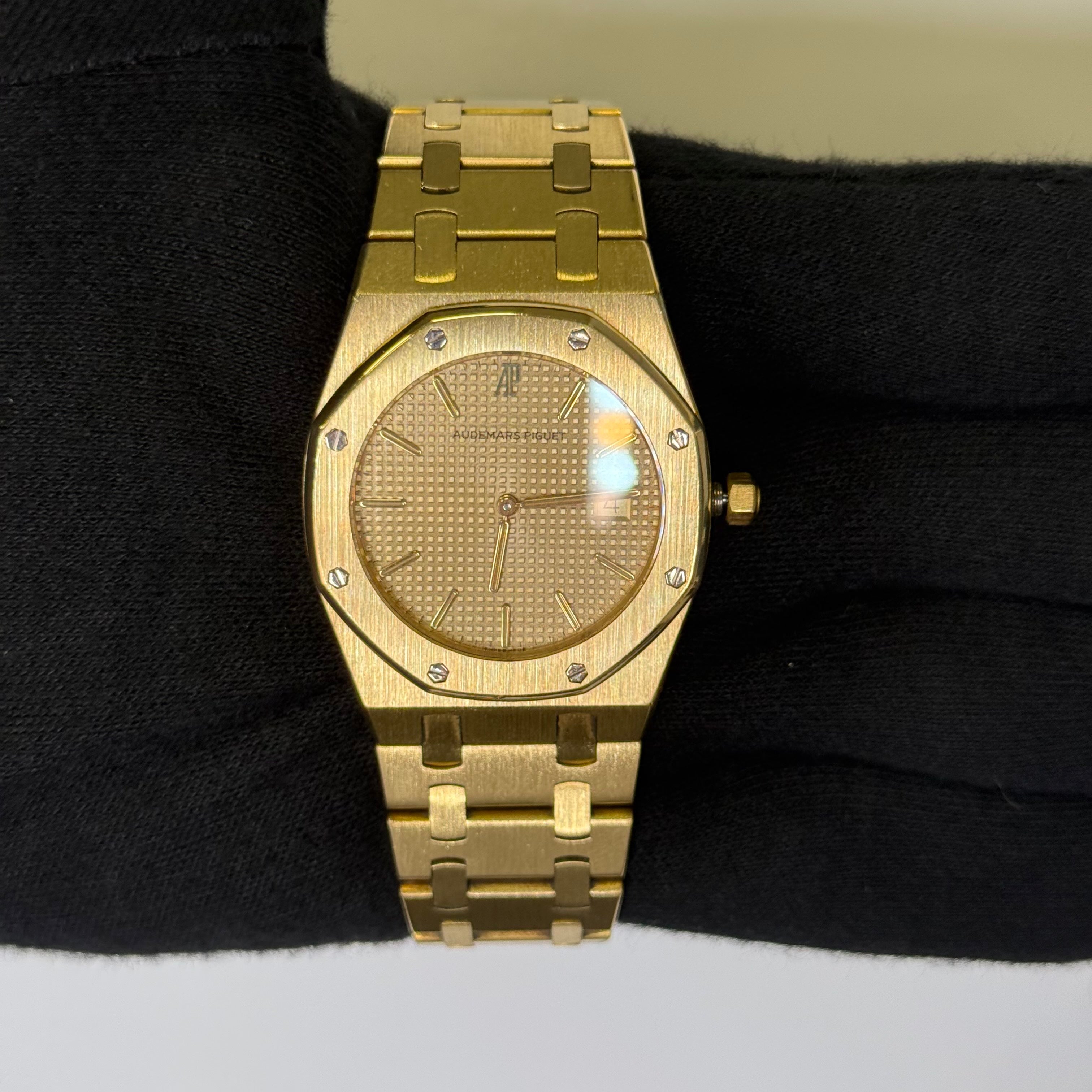 Audemars Piguet Royal Oak 33mm Gold Dial Watch Ref# 56175BA.OO.0789BA - Happy Jewelers Fine Jewelry Lifetime Warranty