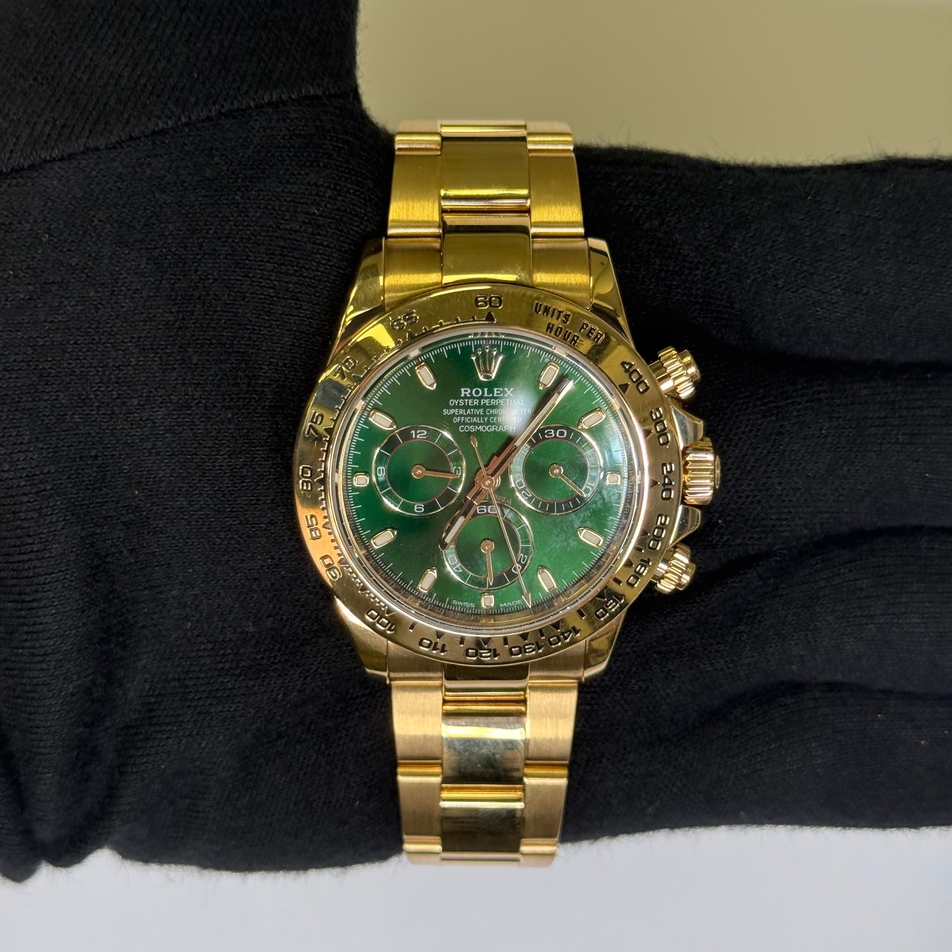 Rolex Daytona 40mm Green Dial Watch Ref# 116508 - Happy Jewelers Fine Jewelry Lifetime Warranty