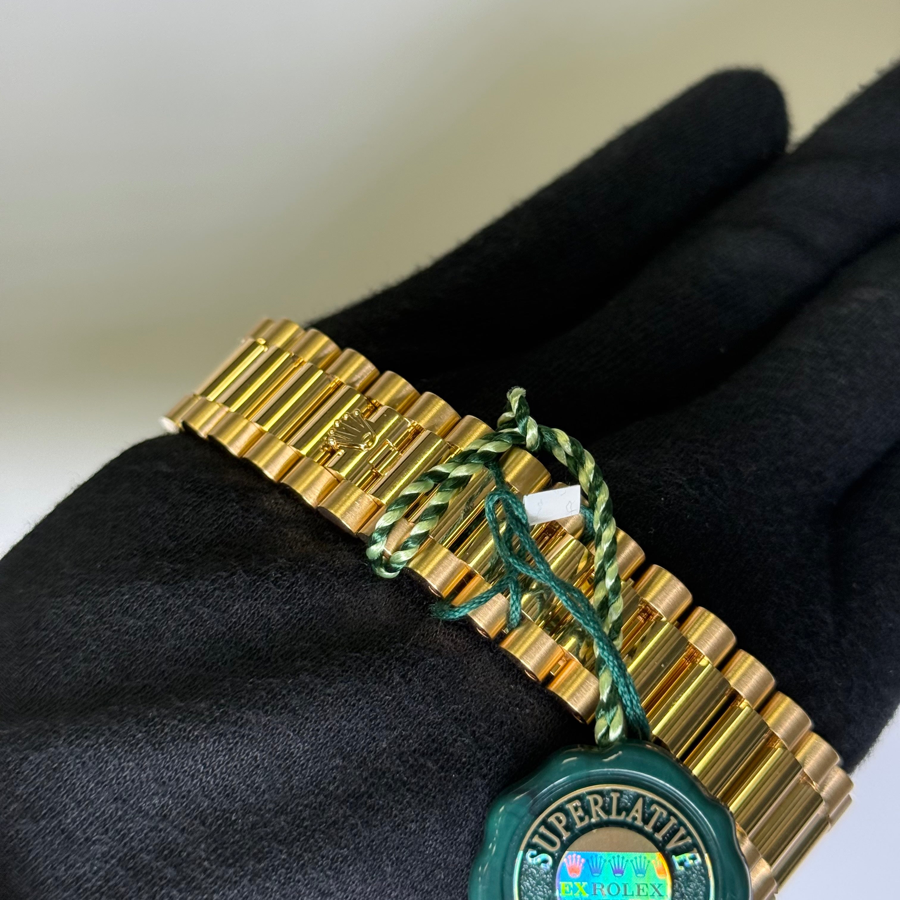 Rolex Day-Date 36mm Green Dial Watch Ref# 128238 - Happy Jewelers Fine Jewelry Lifetime Warranty