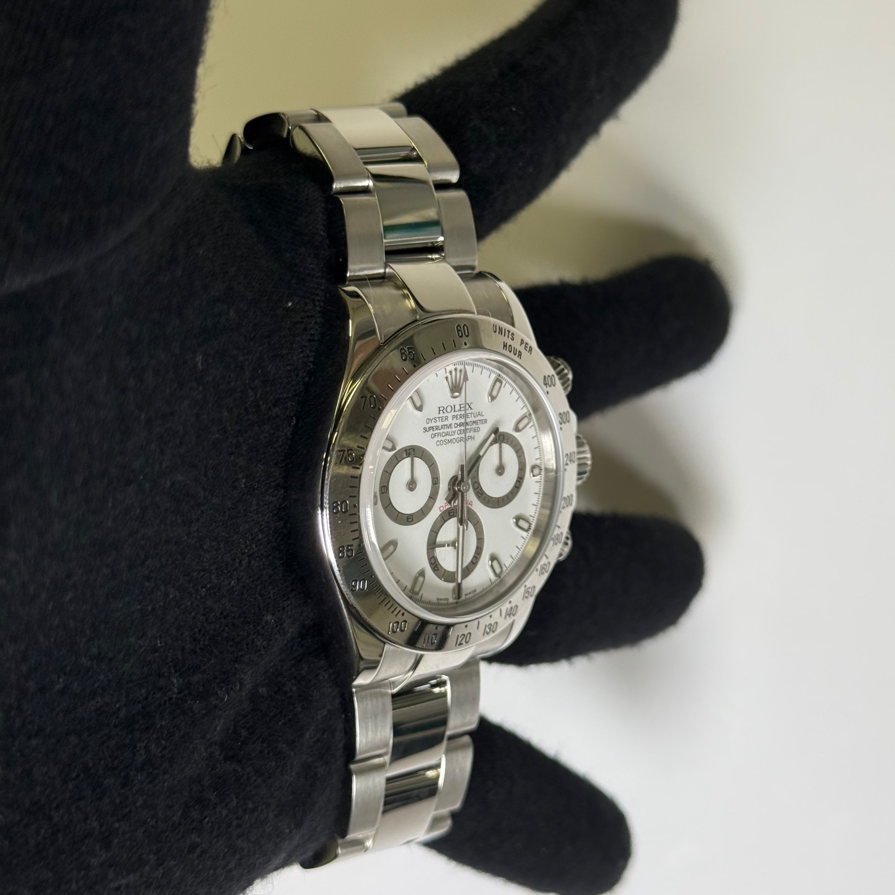 Rolex Daytona 40mm White Dial Watch Ref# 116520 - Happy Jewelers Fine Jewelry Lifetime Warranty