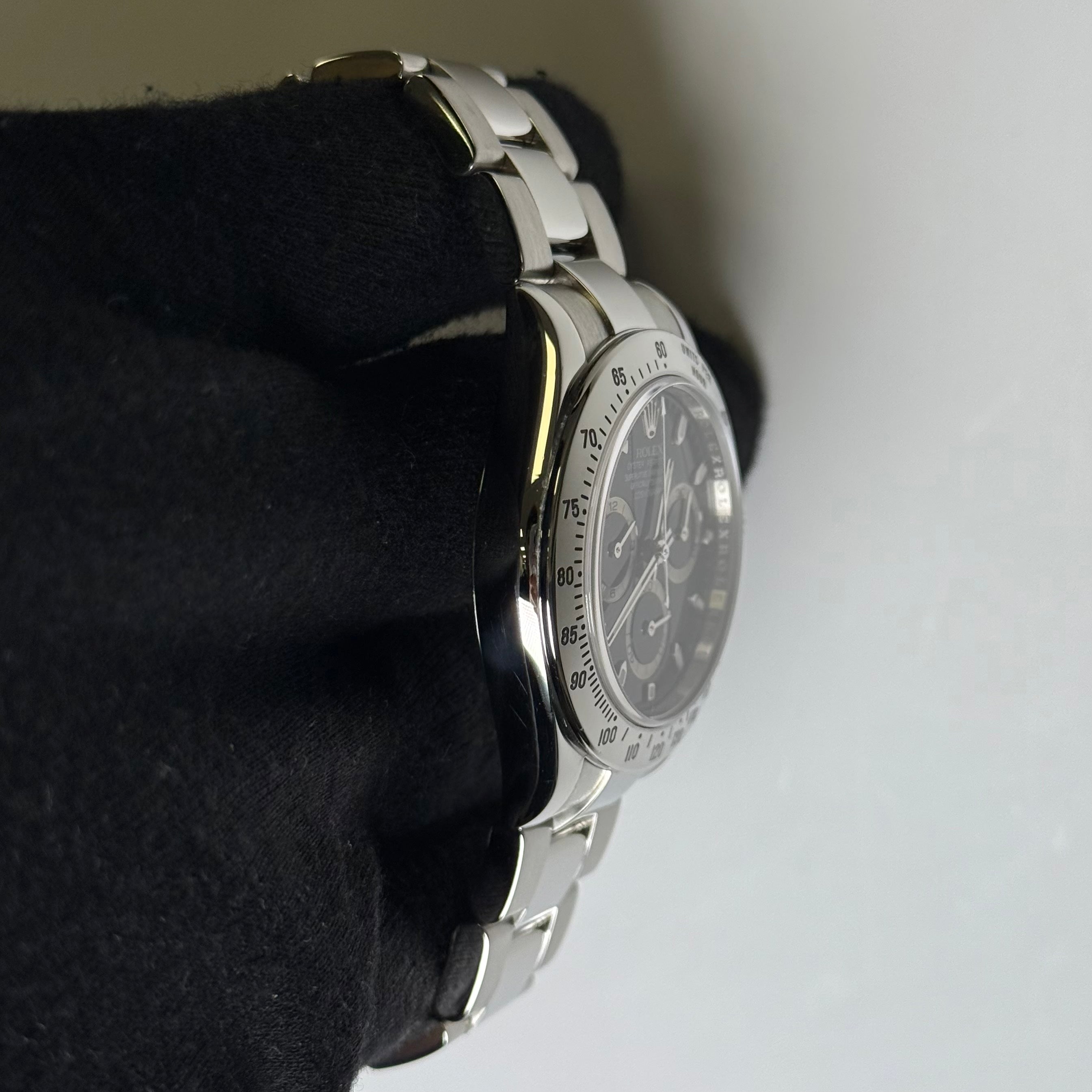 Rolex Daytona 40mm Black Dial Watch Ref# 116520 - Happy Jewelers Fine Jewelry Lifetime Warranty