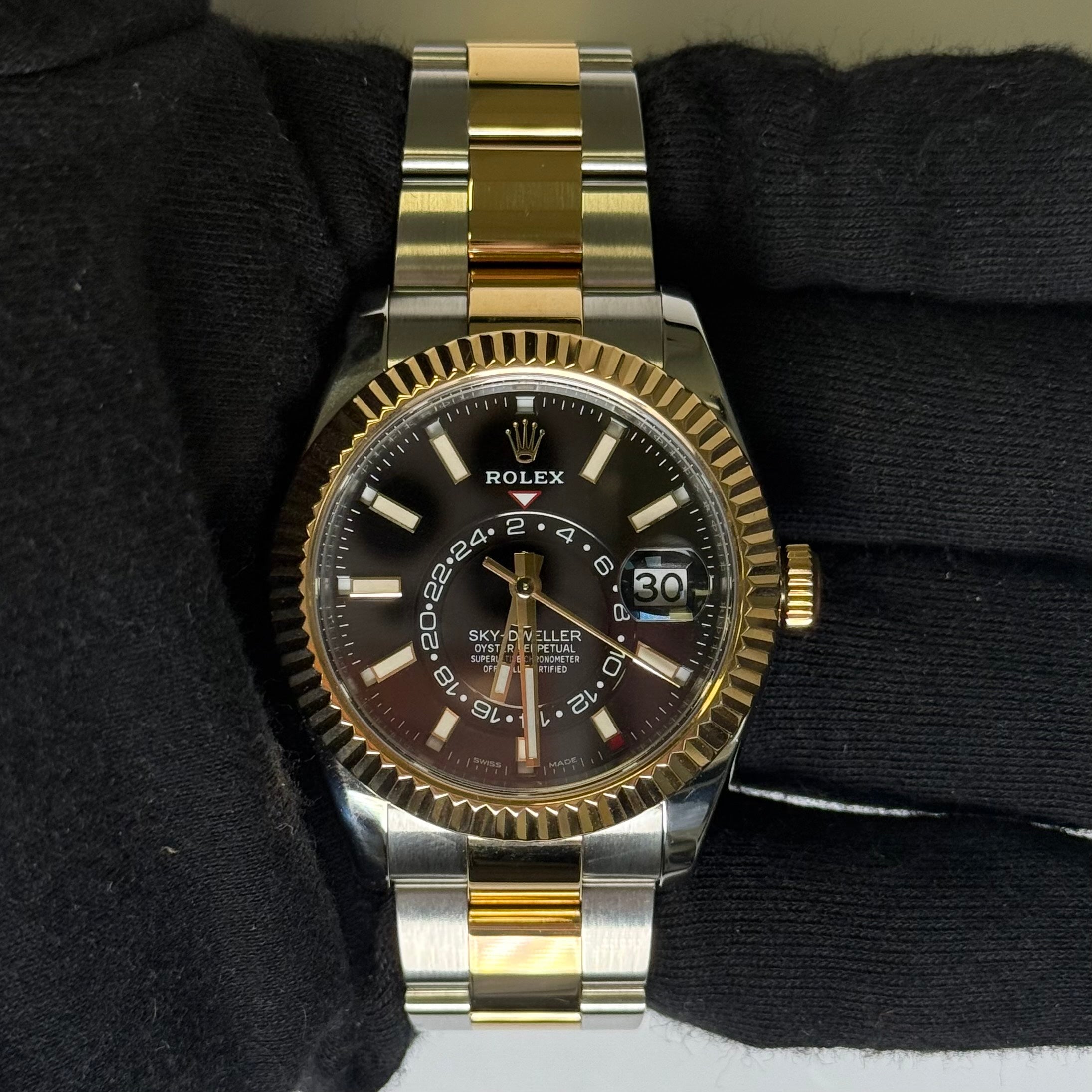 Rolex Sky-Dweller 42mm Black Dial Watch Ref# 326933 - Happy Jewelers Fine Jewelry Lifetime Warranty