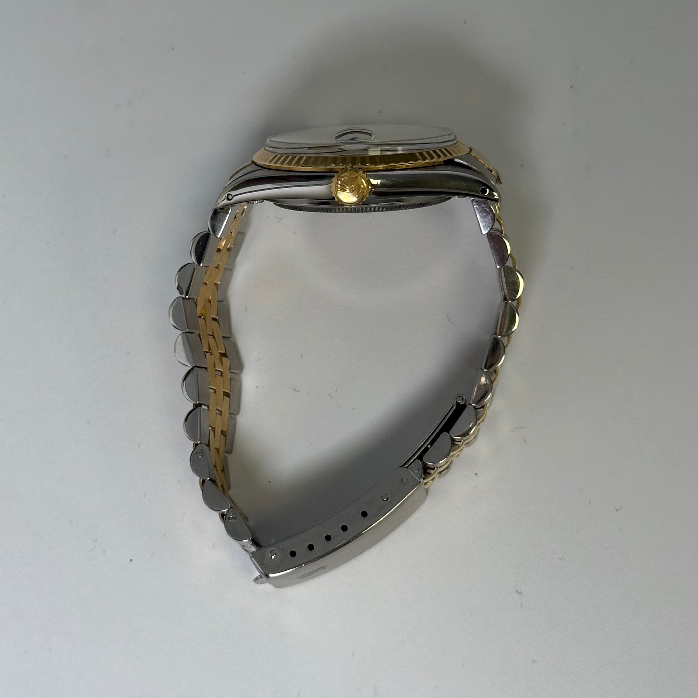 Rolex Datejust 36mm Champagne Linen Dial Watch Ref# 16013 - Happy Jewelers Fine Jewelry Lifetime Warranty