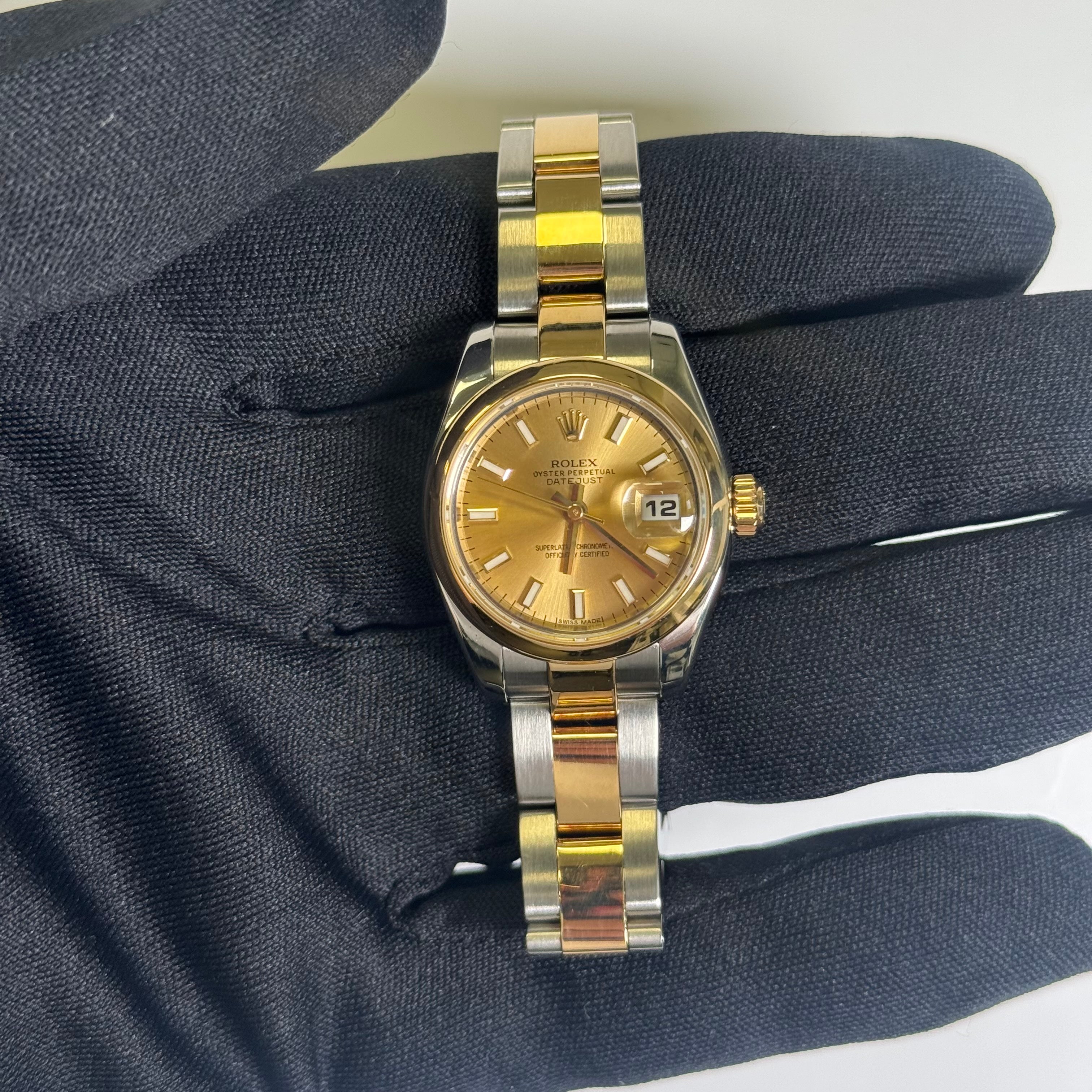 Rolex Datejust 26mm Champagne Dial Watch Ref# 179163 - Happy Jewelers Fine Jewelry Lifetime Warranty